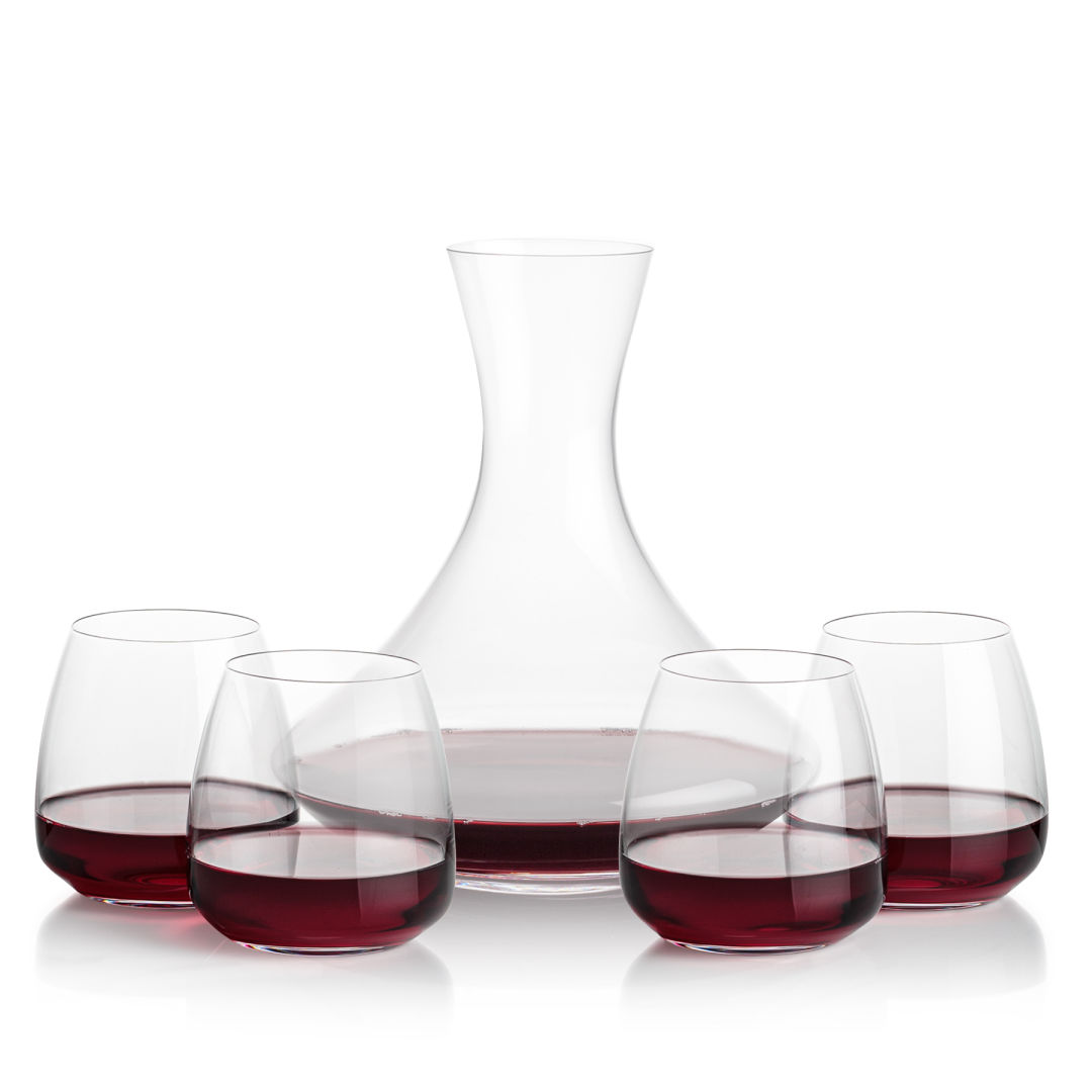 Senderwood Carafe & Hogarth Stemless Wine 6