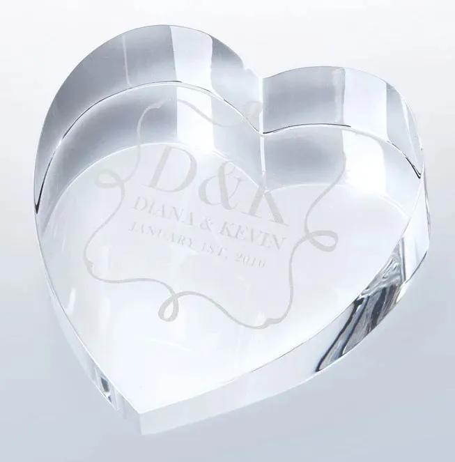 Crystal Heart Paperweight 2