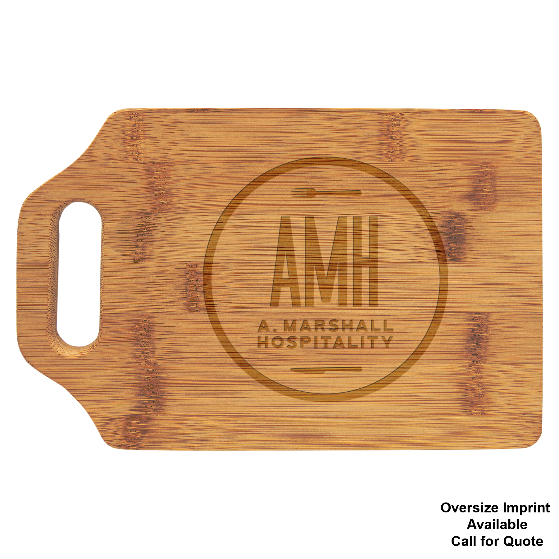 9" x 6" Bamboo Cutting Board w/ Handle 4