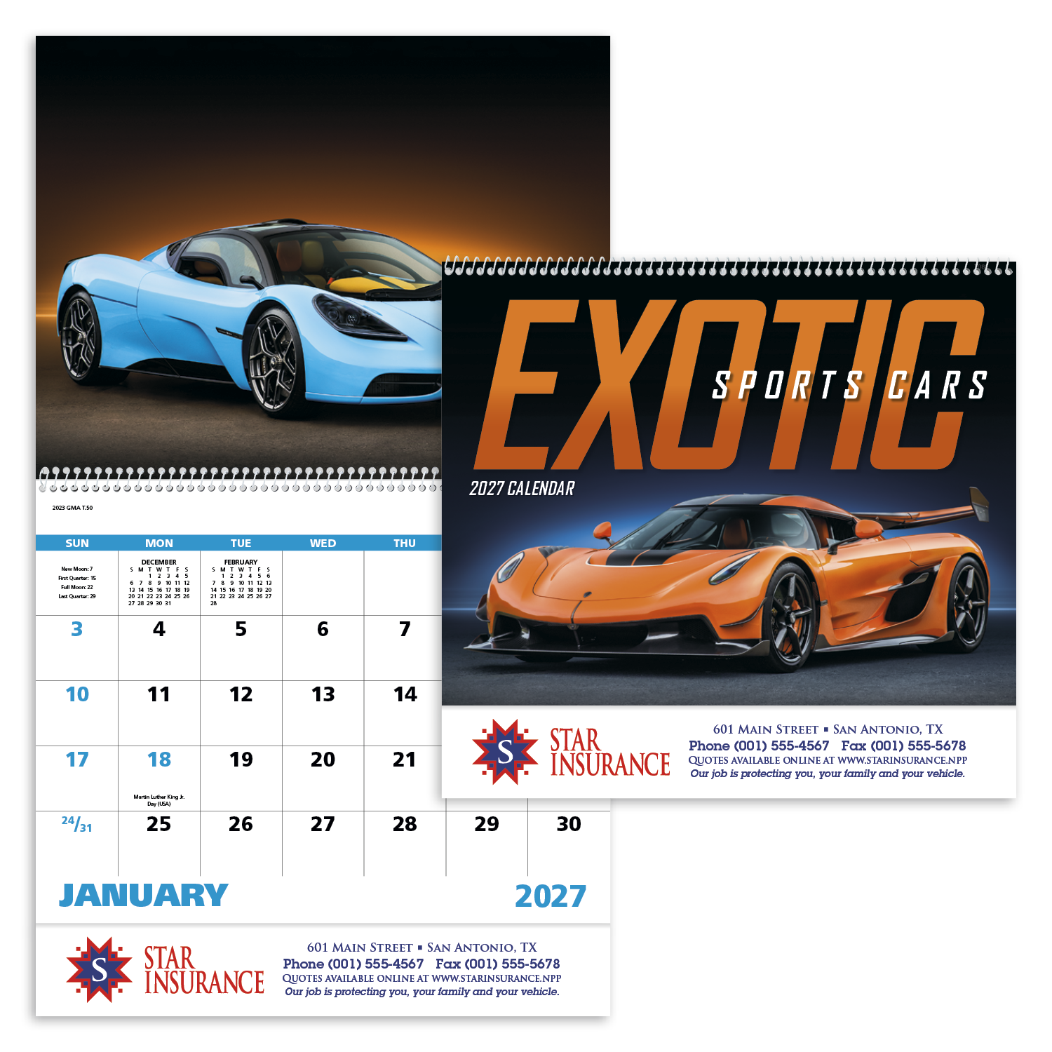 Good Value™ Exotic Sports Cars - Spiral Calendar 60