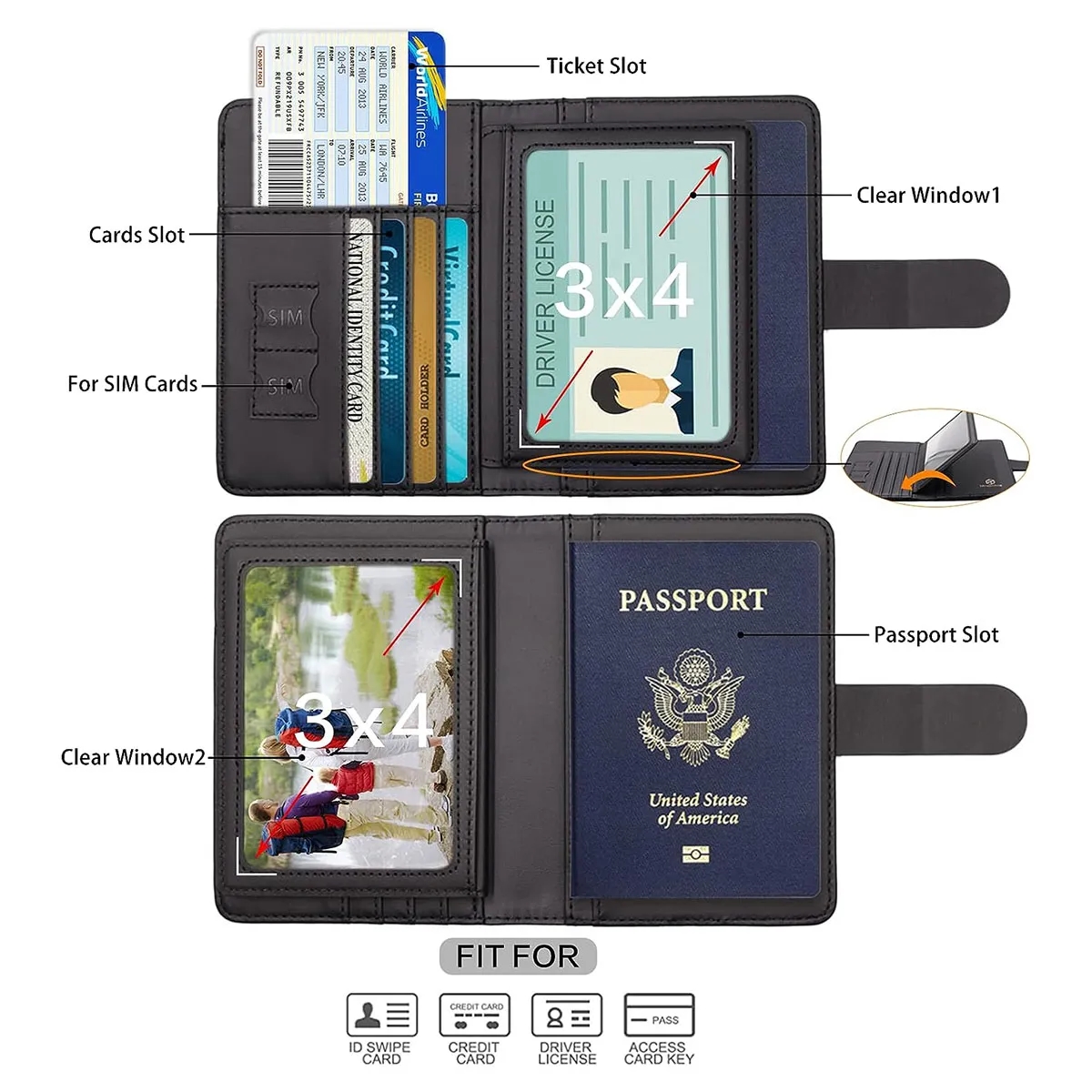 RFID Premium Leather Passport Holder 5