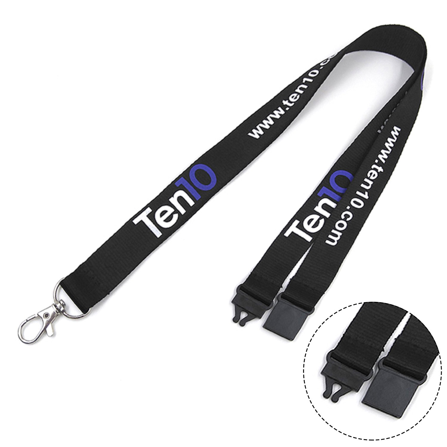 1" Dye Sublimation Lanyards with Safety Breakaway 3