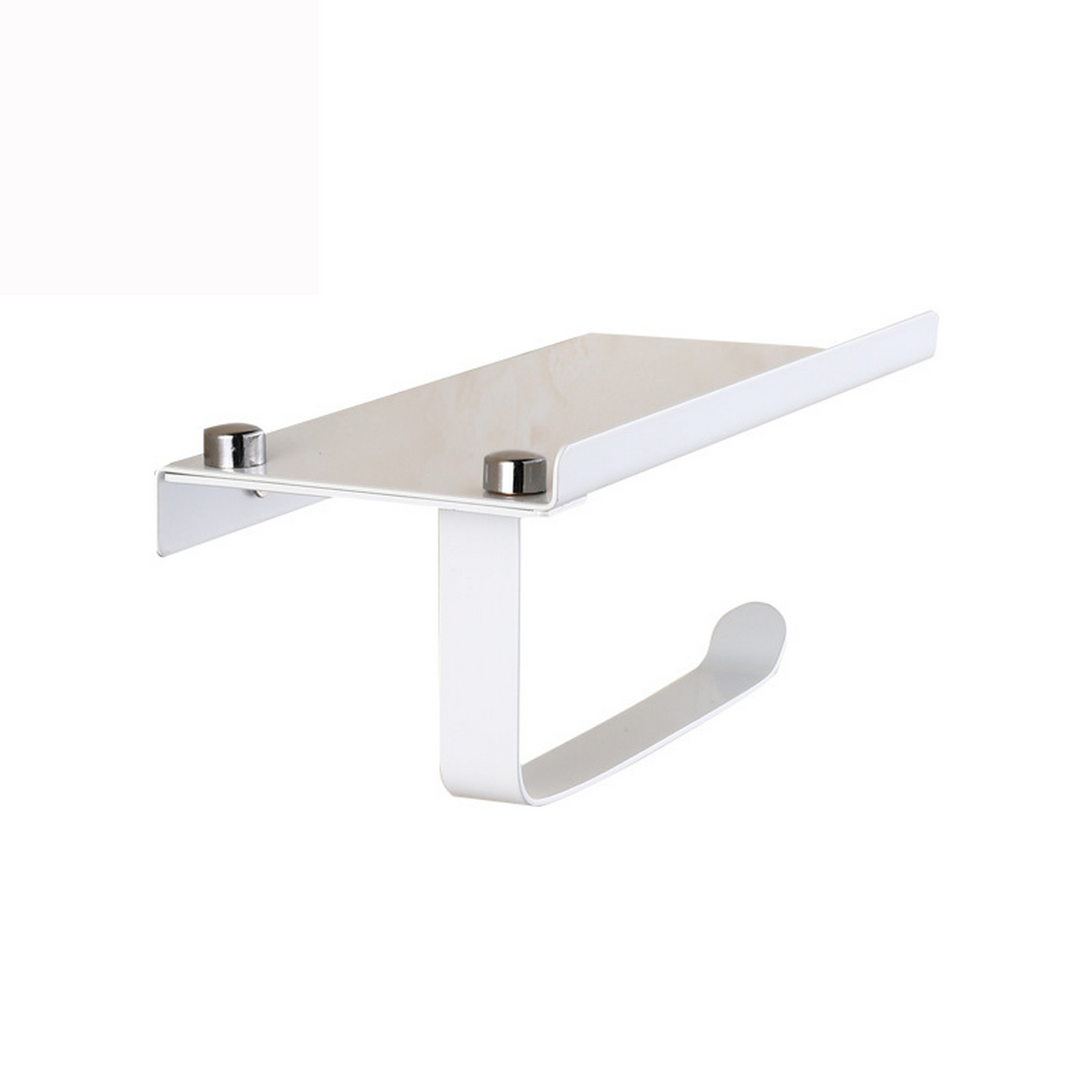 Stainless Steel Toilet Paper Roll Holder With Shelf 5