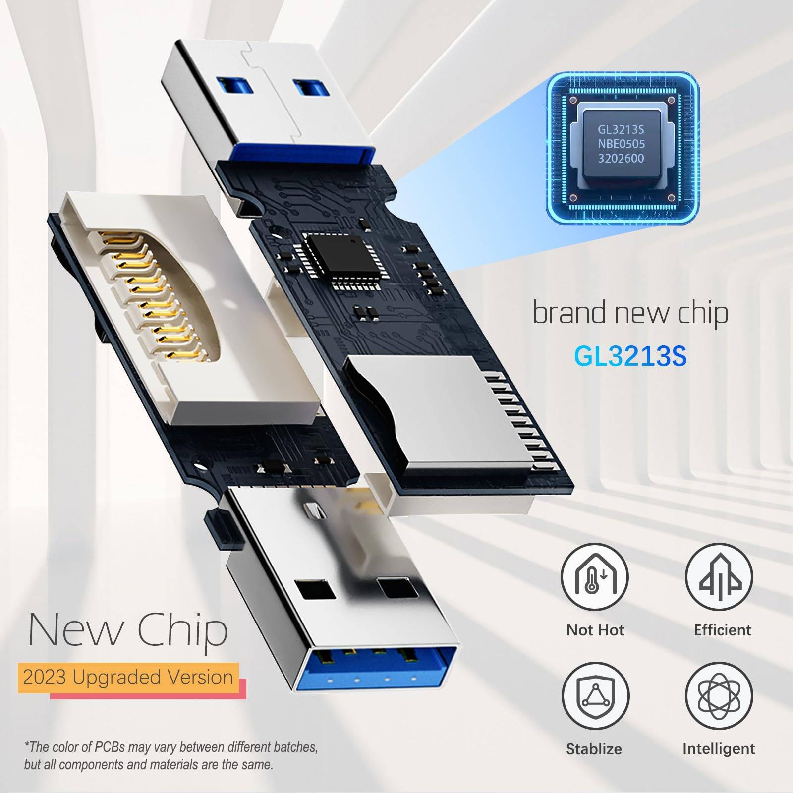 USB3.0 Micro SD Card Reader 2-in-1 5Gbps to USB Adapter 8