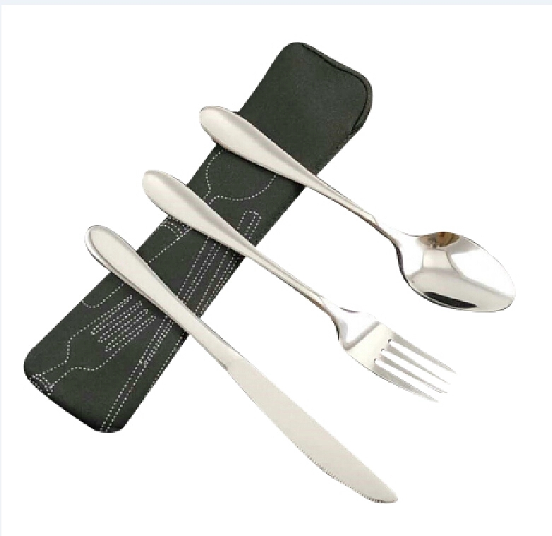 3 Pcs Stainless Steel Travel Utensils Set 2