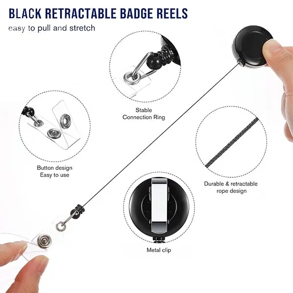 Premium Retractable ID & Key-Card Badge Reels Holder 5