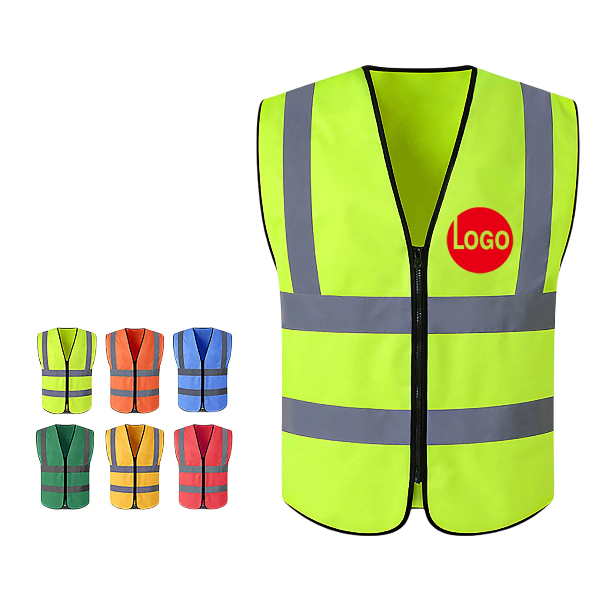 High Visibility Mesh Construction Vest for Men Women 2