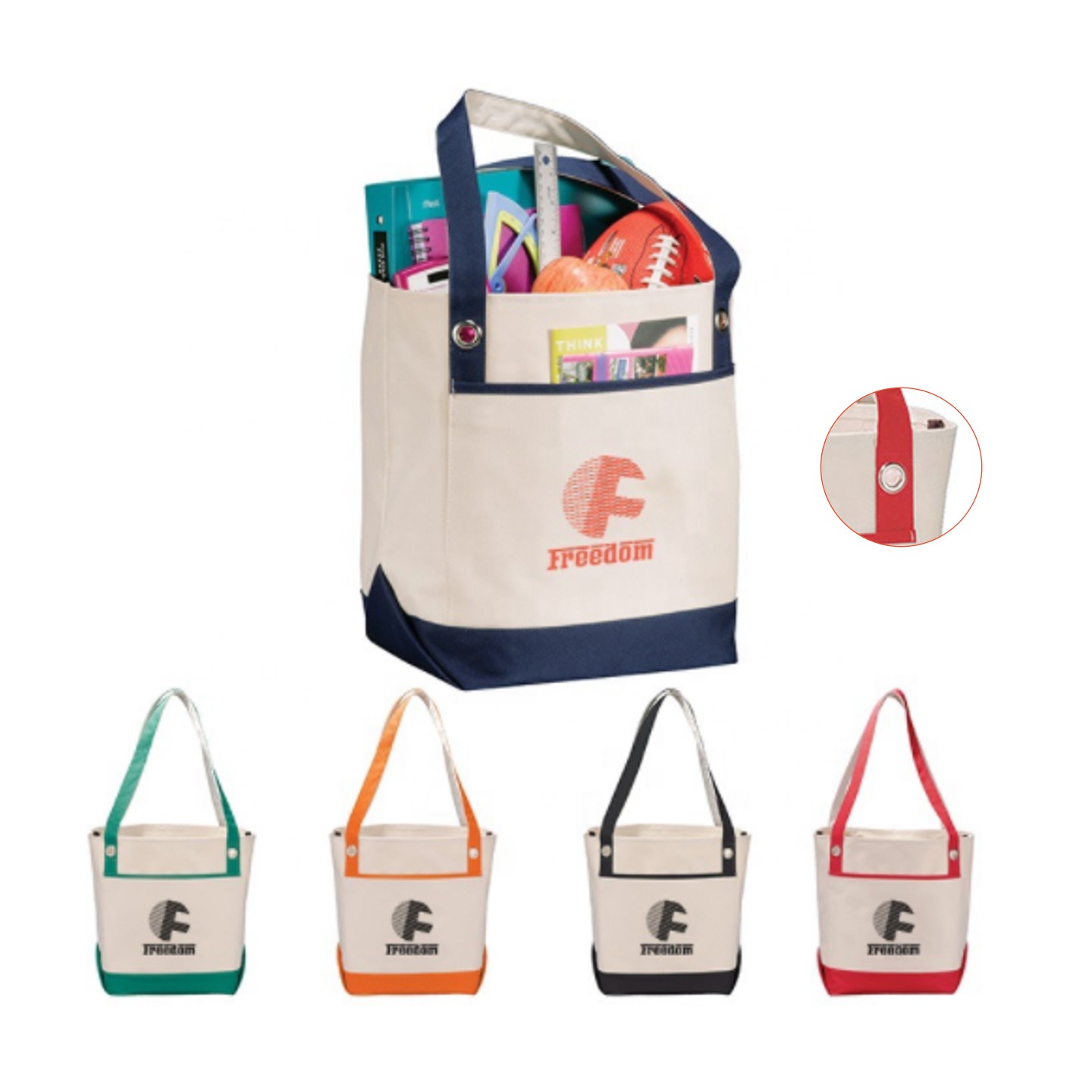 Canvas Tote Bag, custom tote bag with logo imprint 1