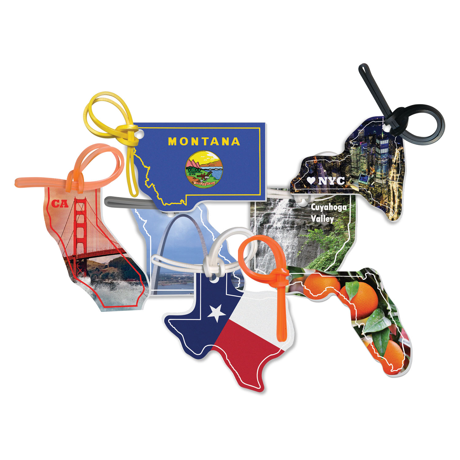 State Bag & Luggage Tag - Soft Vinyl - Full Color 1