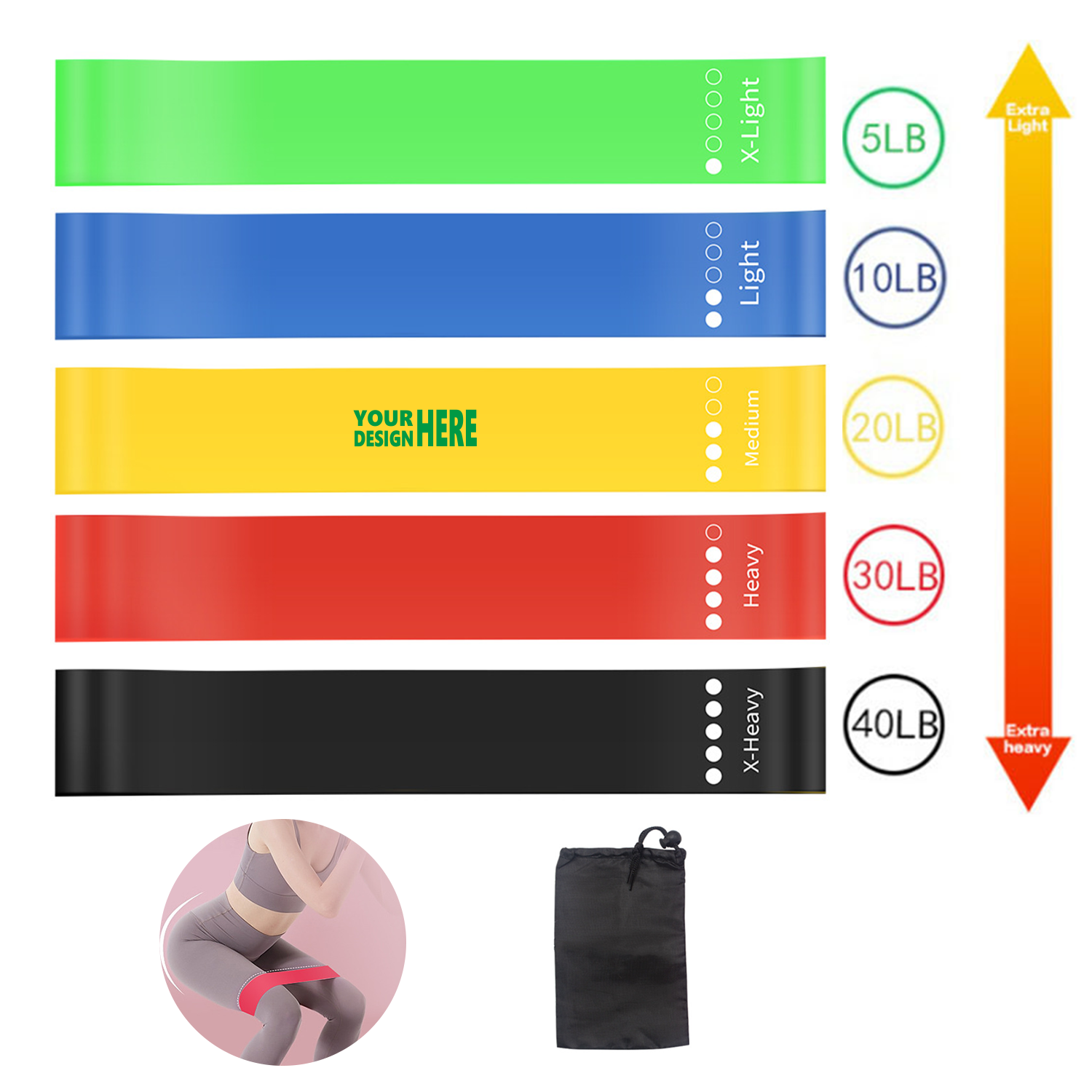 5-Piece Exercise Bands for Strength Training 1
