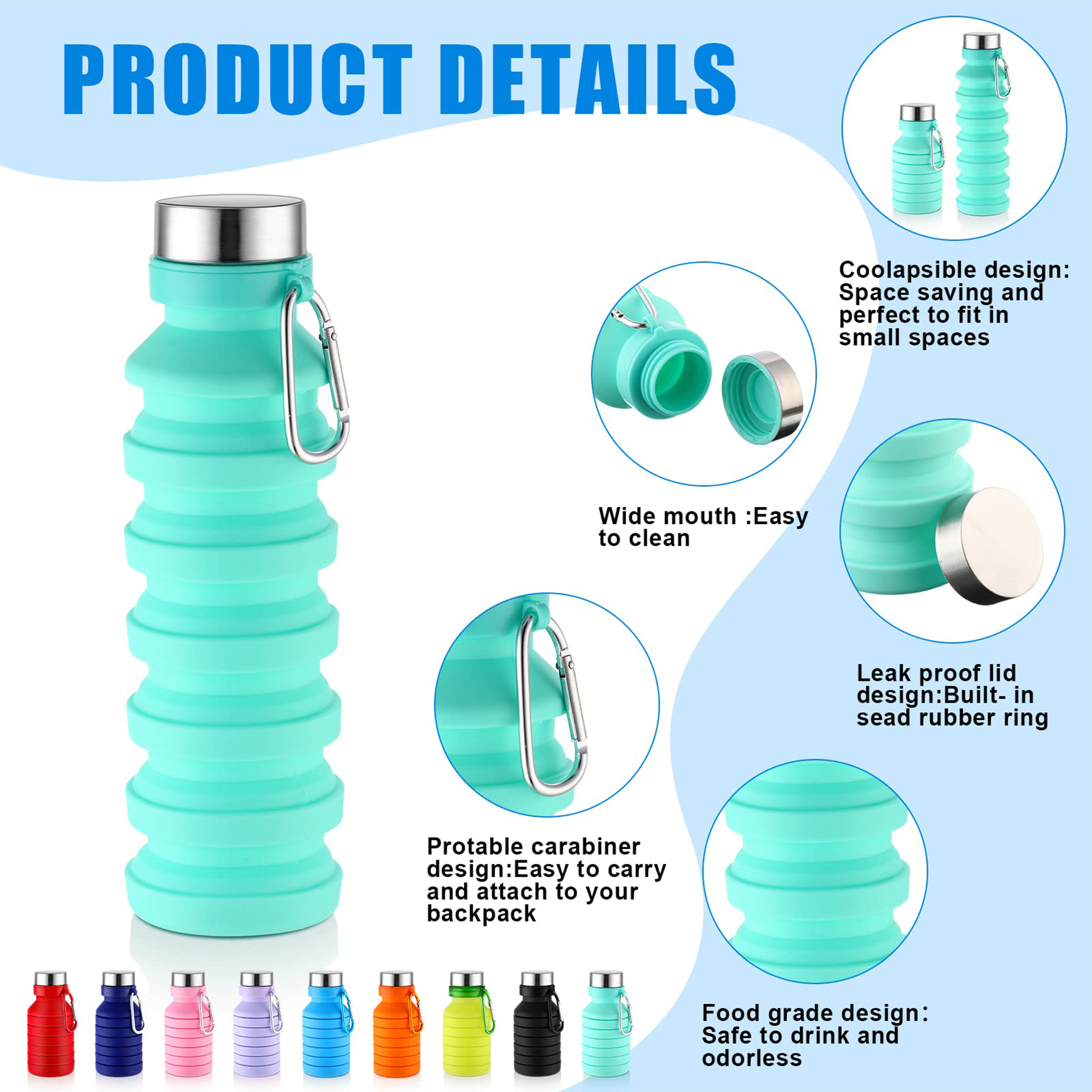 Silicone Telescopic Water Bottle 2