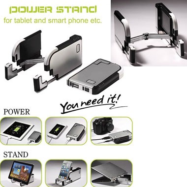 2 IN ONE POWER BANK AND UNIVERSAL STAND FOR TABLET, IPAD,SMART PHONES, & ETC 1