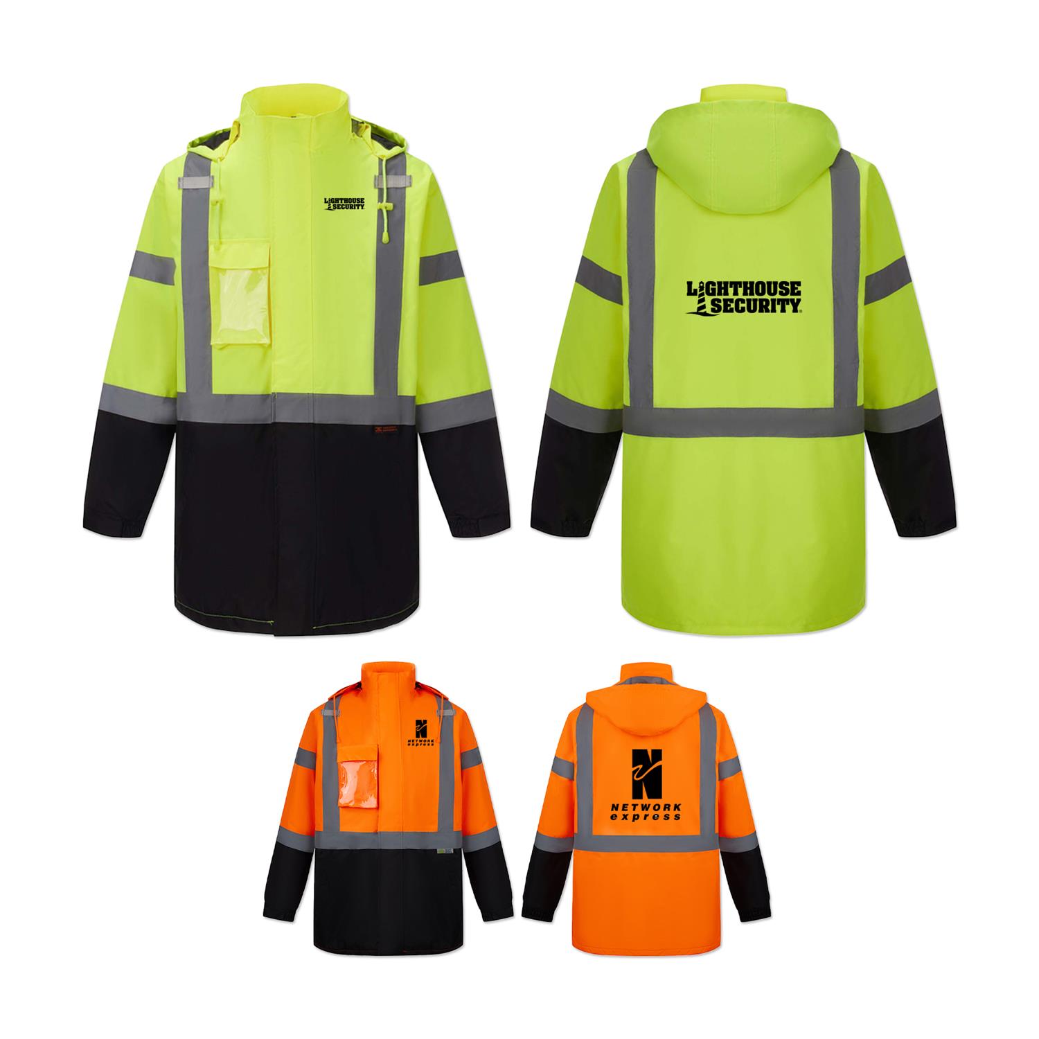 ANSI Class 3 Water Resistant Safety Jacket With Detachable Hood