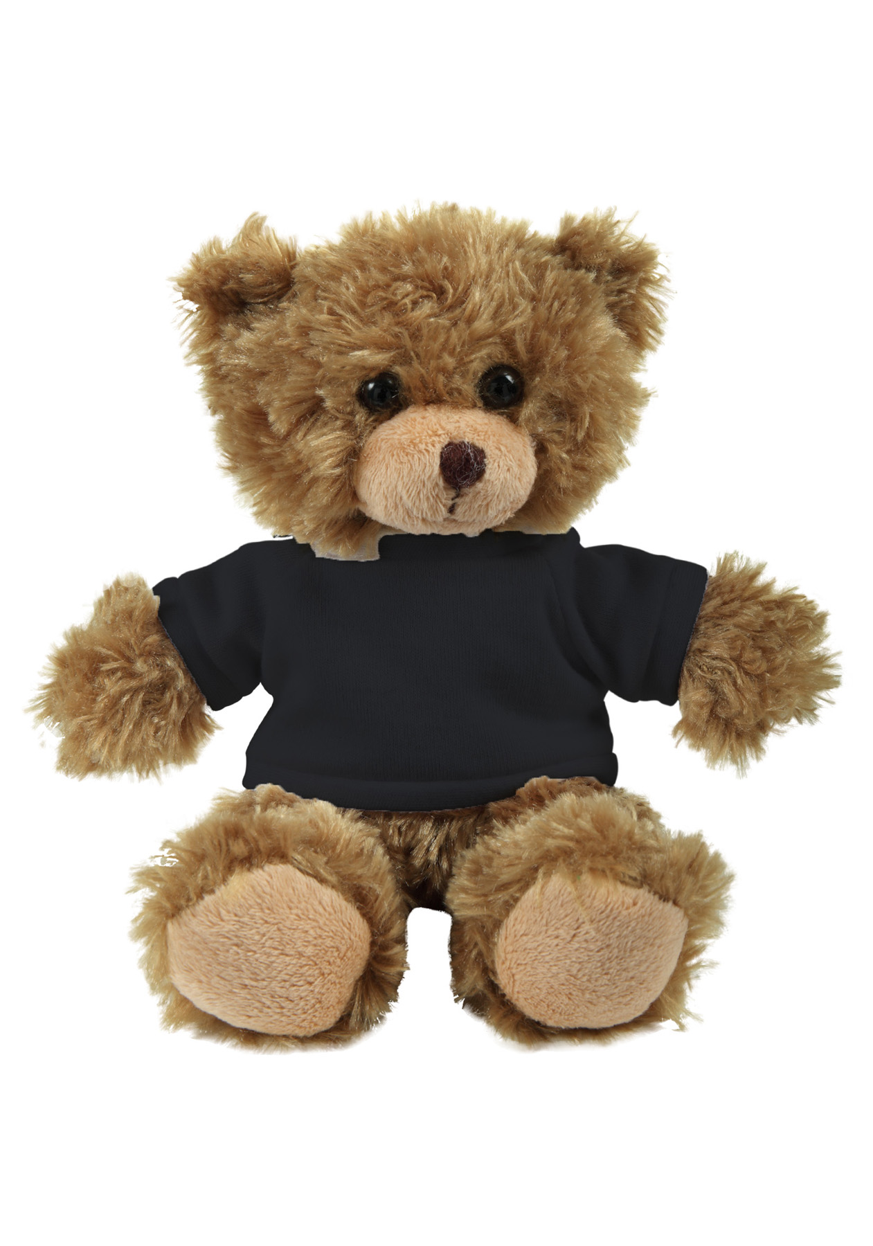 soft plush Mocha Curly Sitting Bear  with t-shirt 21