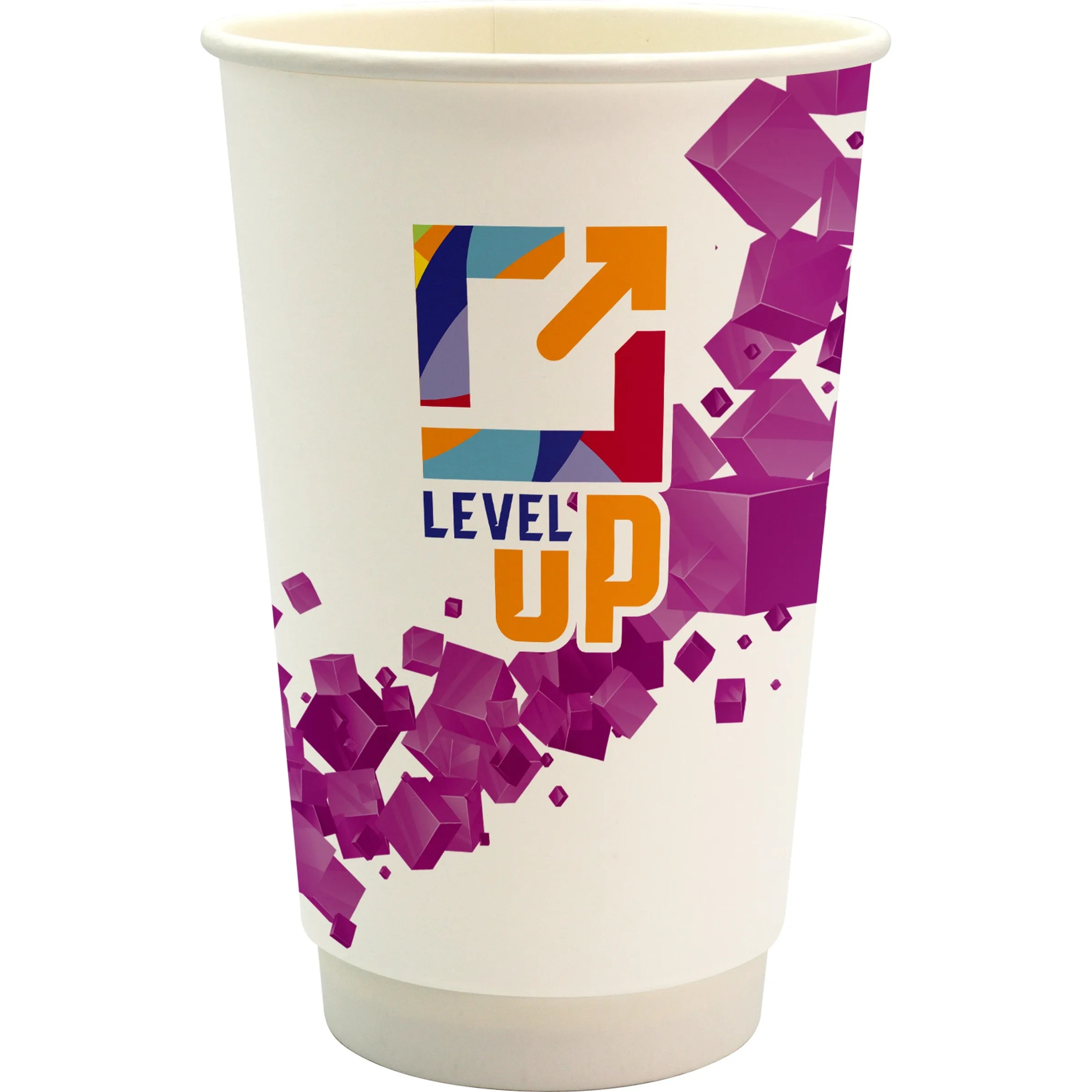 16 oz. Full Color Floating Cube Paper Cup 12