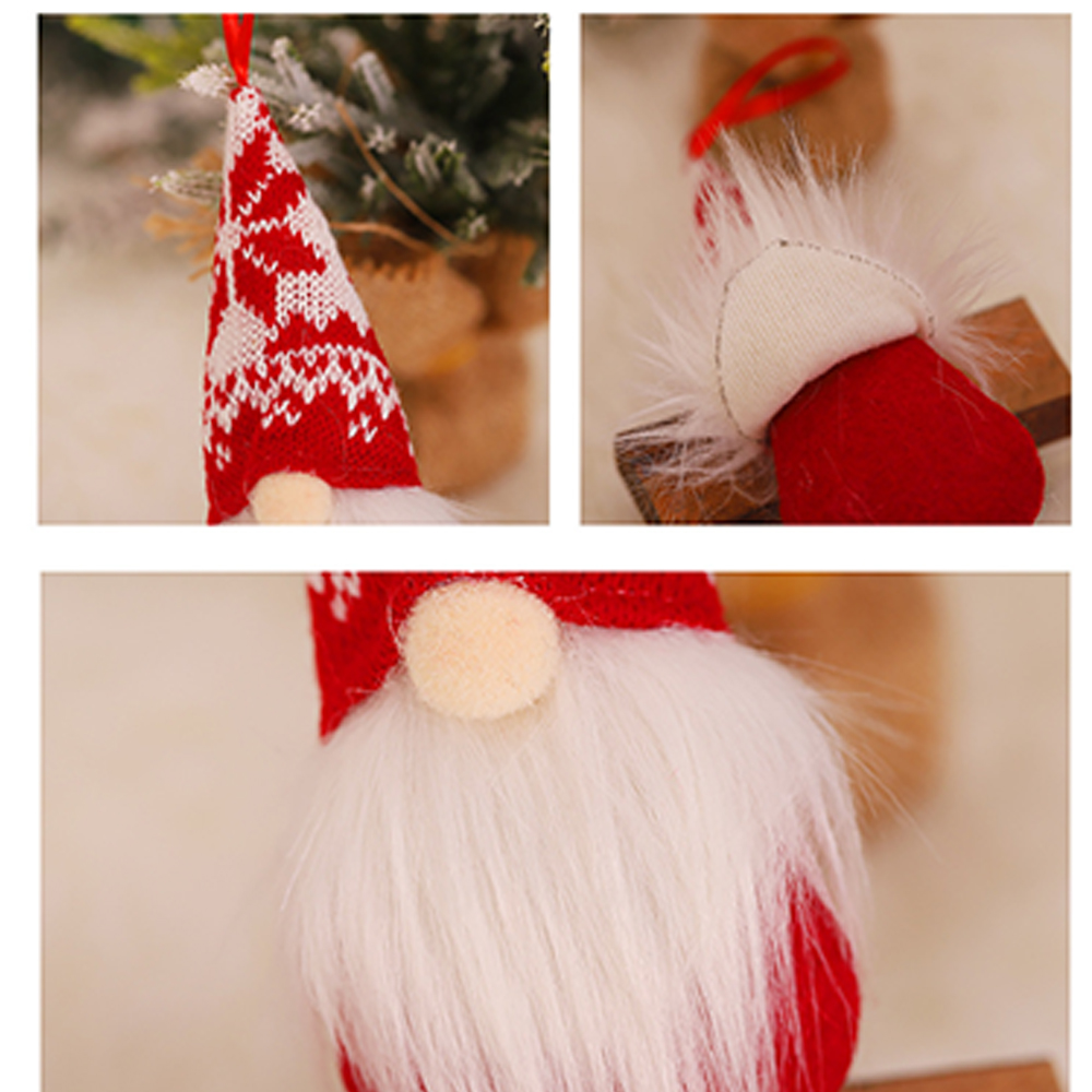 Christmas White Beard Doll Knitted Pendant 7