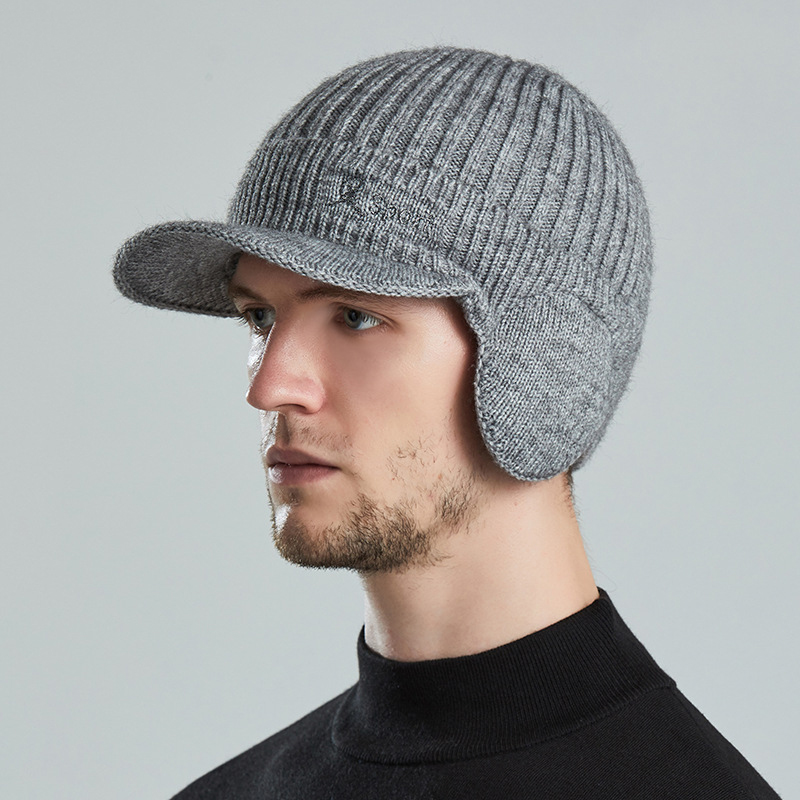 Knit Beanie Winter Fleece Lined Skull Cap w/ Ear Flaps 1