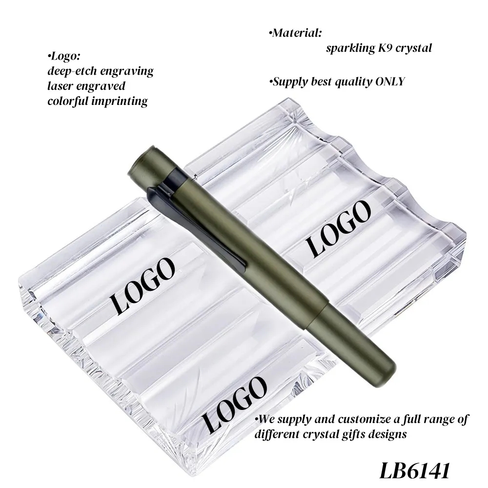 Crystal Fountain Pen Holder Stand Desktop Organizer 2