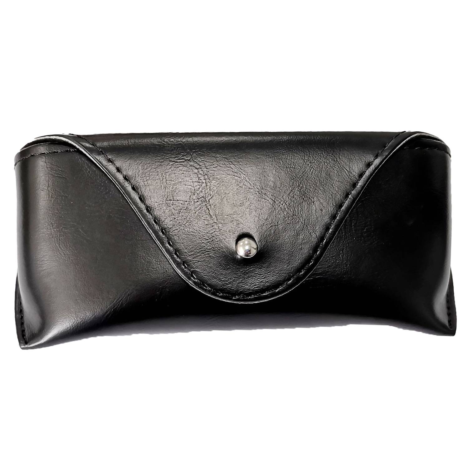 PU Leather Eyeglasses Storage Case w/ Snap Closure 4