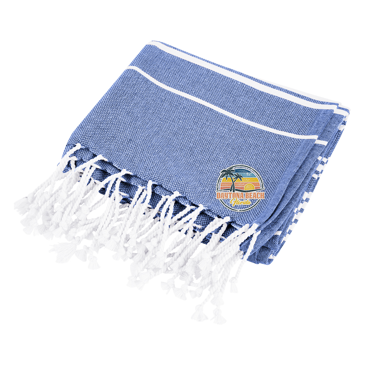 Recycled Beach Blanket With Tassel Fringe 13