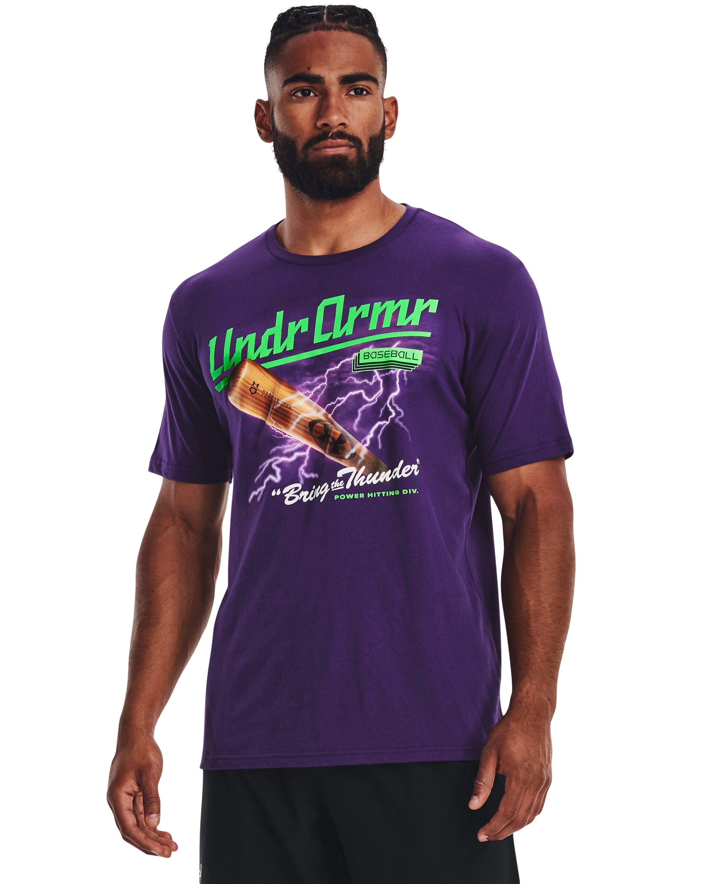 Men's UA Lightning Script Baseball Short Sleeve  3