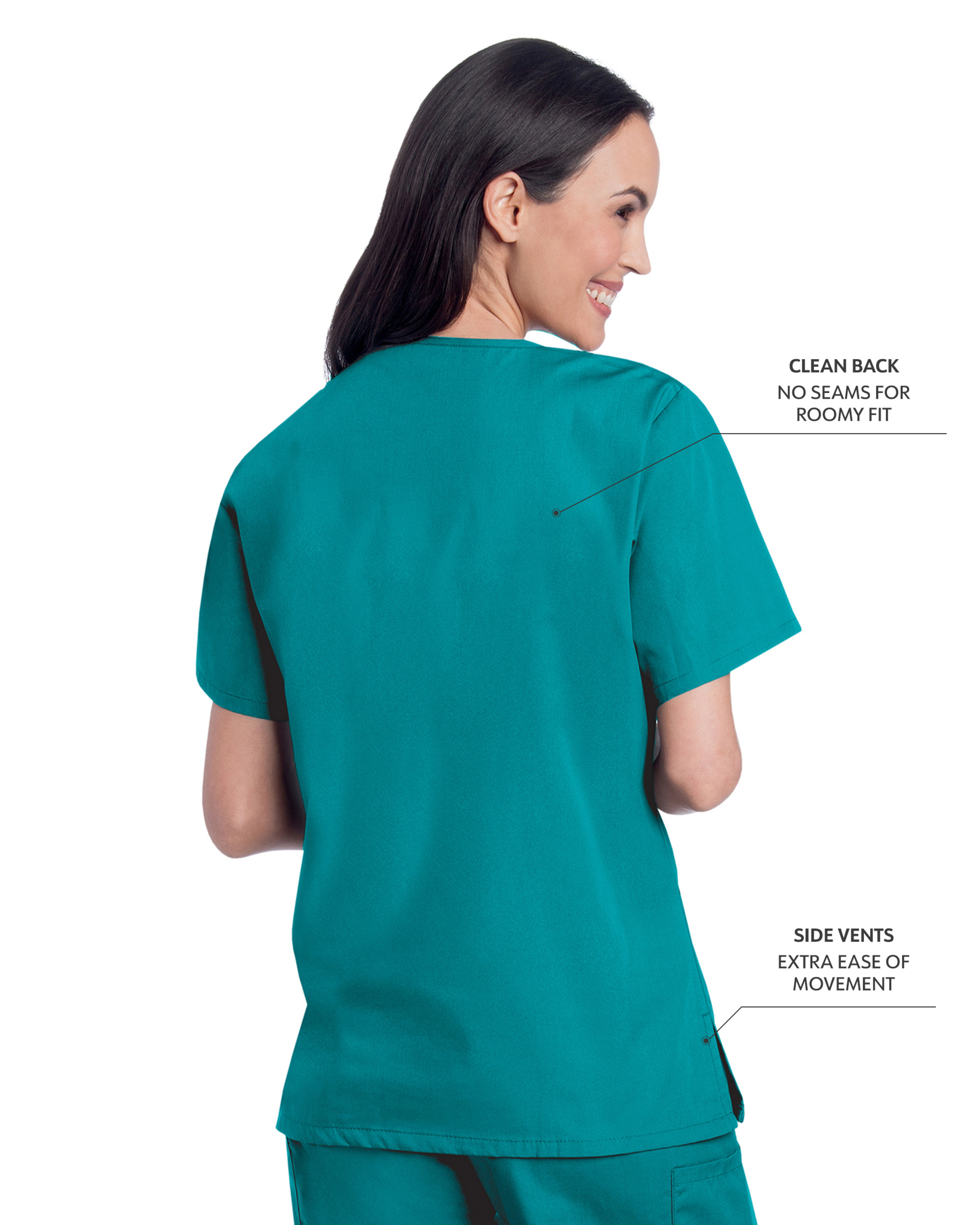 Landau - ScrubZone - Women's Three-Pocket Clean Back V-Neck Top 40