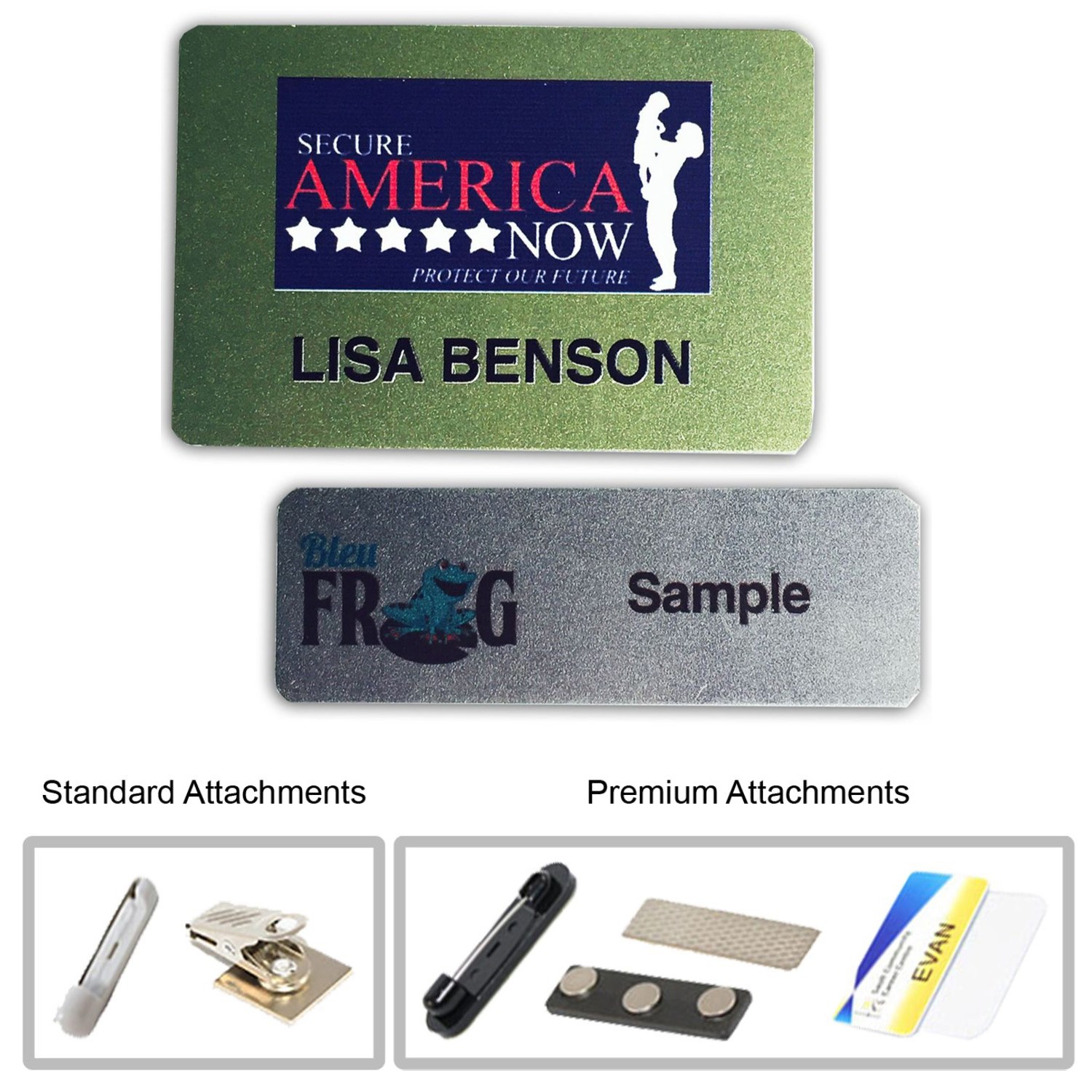 2 inch x 3 inch Metal Name Badge 3
