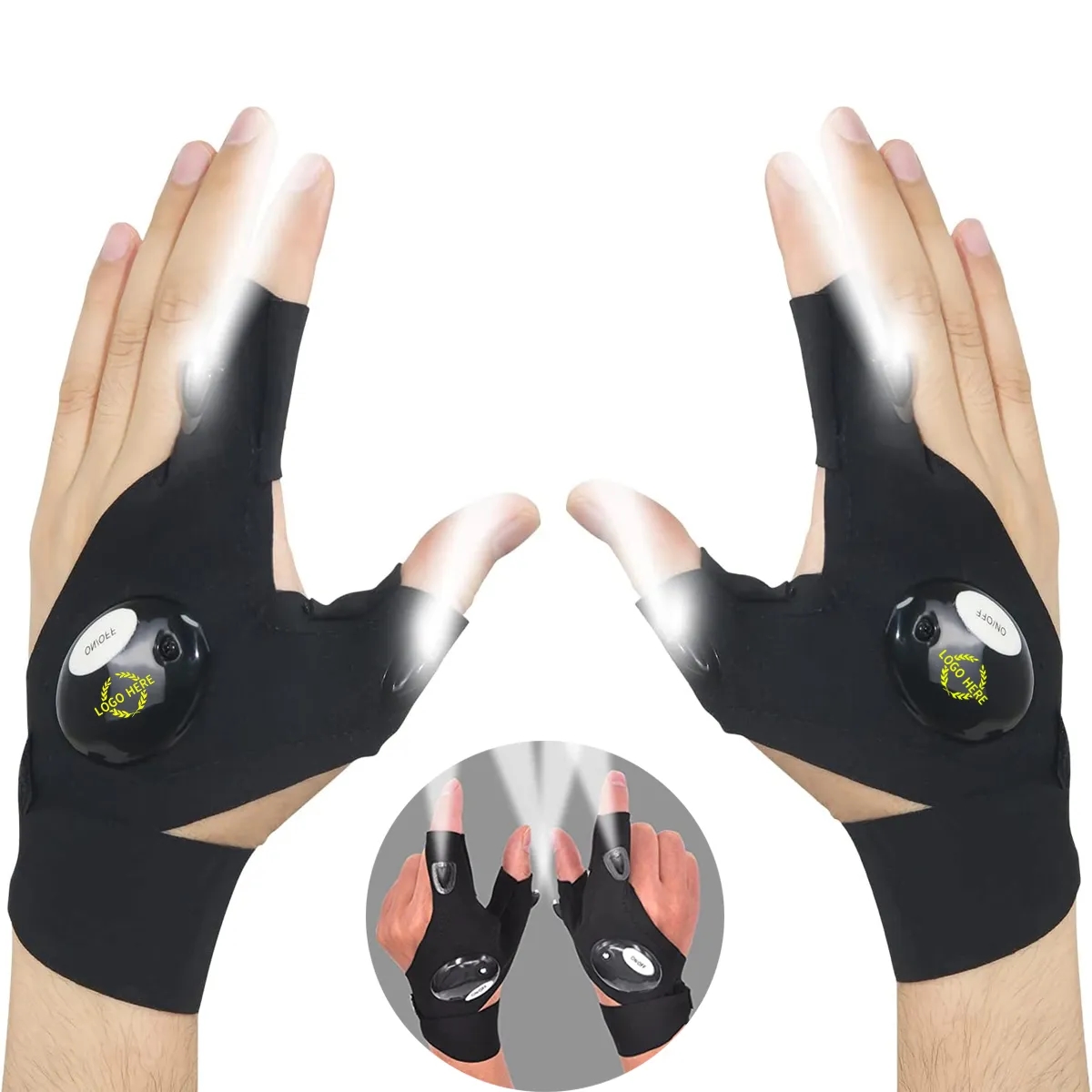 LED Flashlight Gloves -1 pair 4