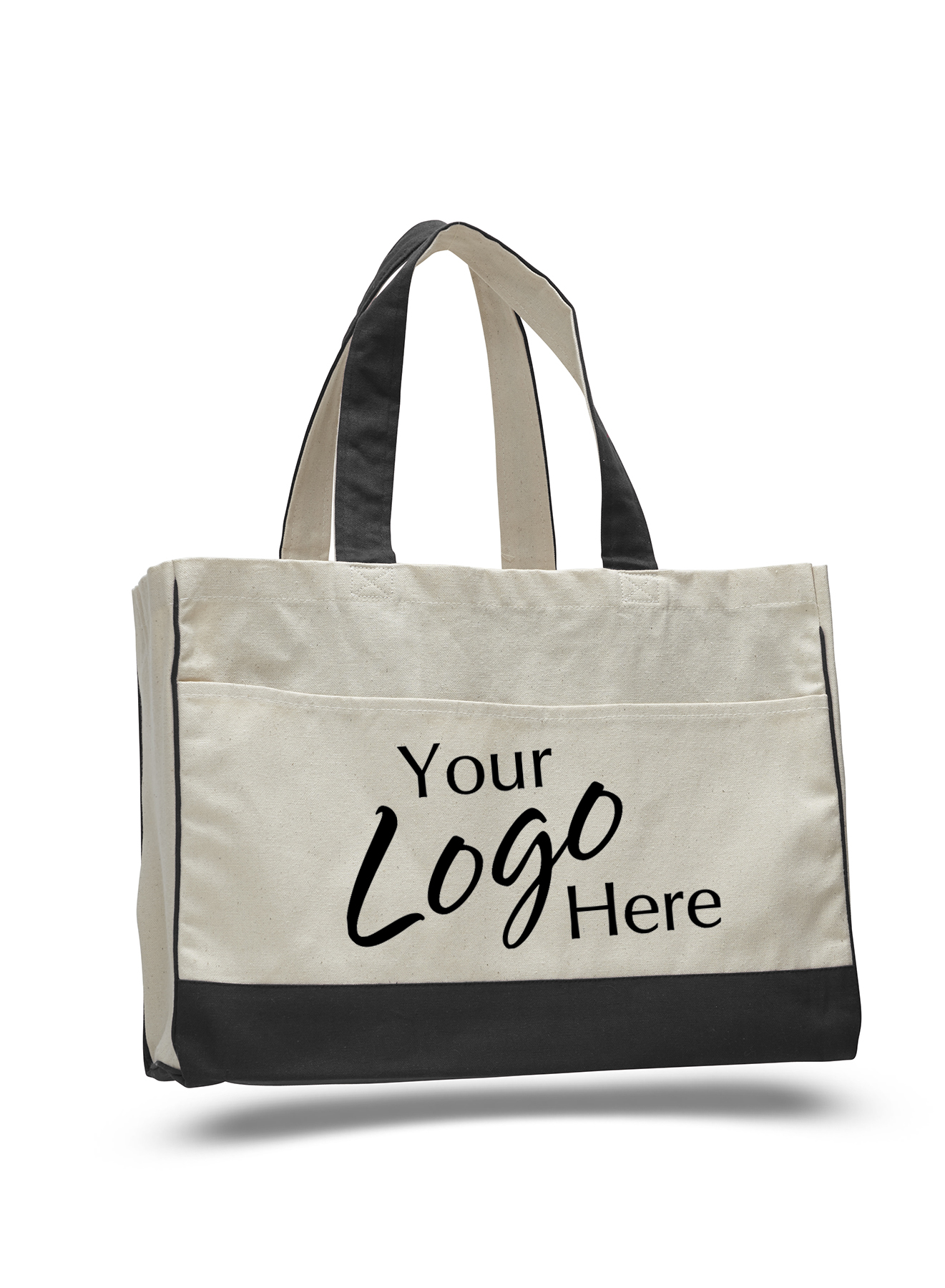 Canvas Standard Tote Bag 17" W x 13" H with 5" Gusset, custom tote bag with logo imprint 17
