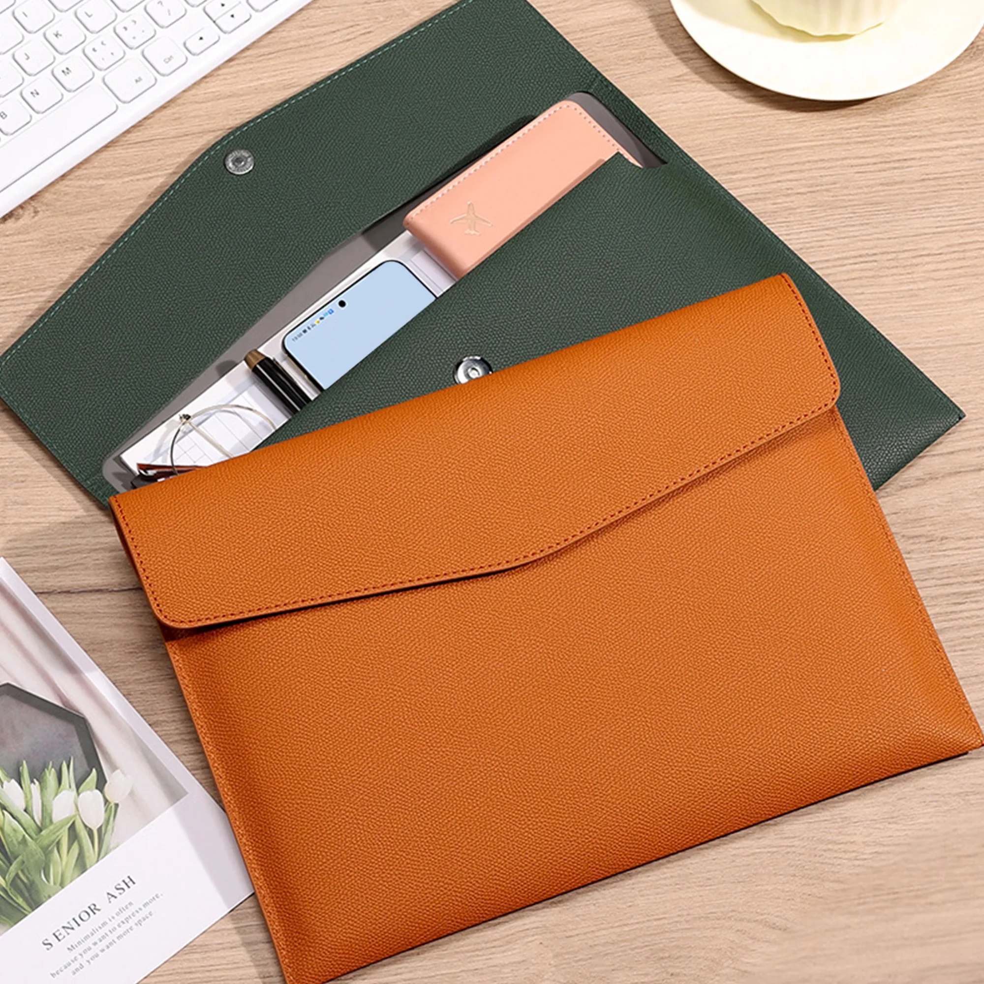 Leather Business Document Holder Free Shipping 2