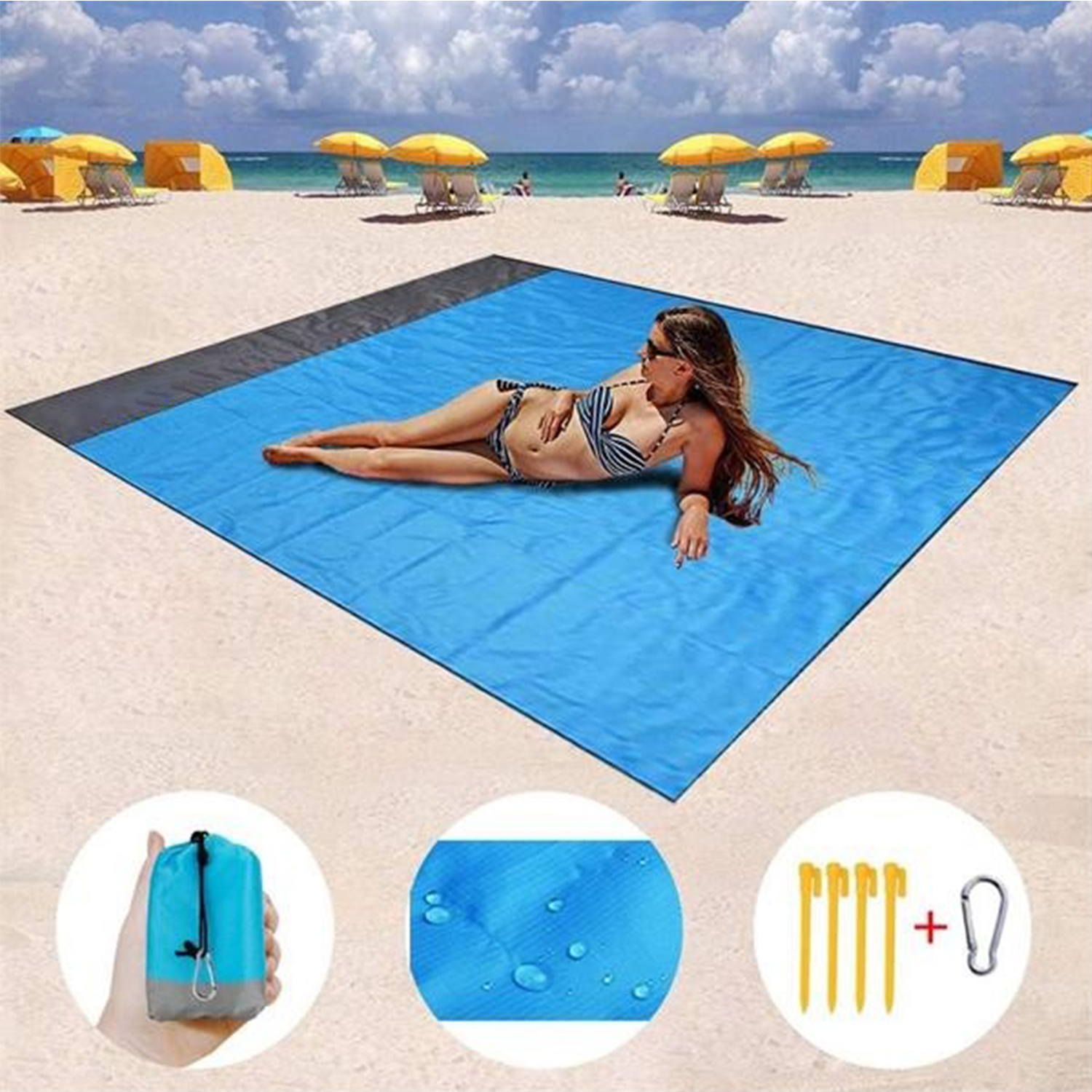 Waterproof Foldable Picnic Blanket In a Pouch 5