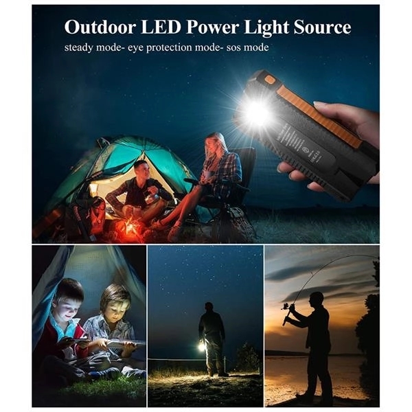 10000mAh Portable Solar Power Bank w/ LED Flashlight 1