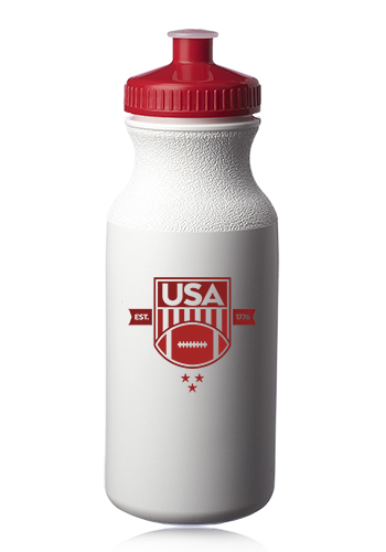 20 oz. White Water Bottles with Push Cap 13