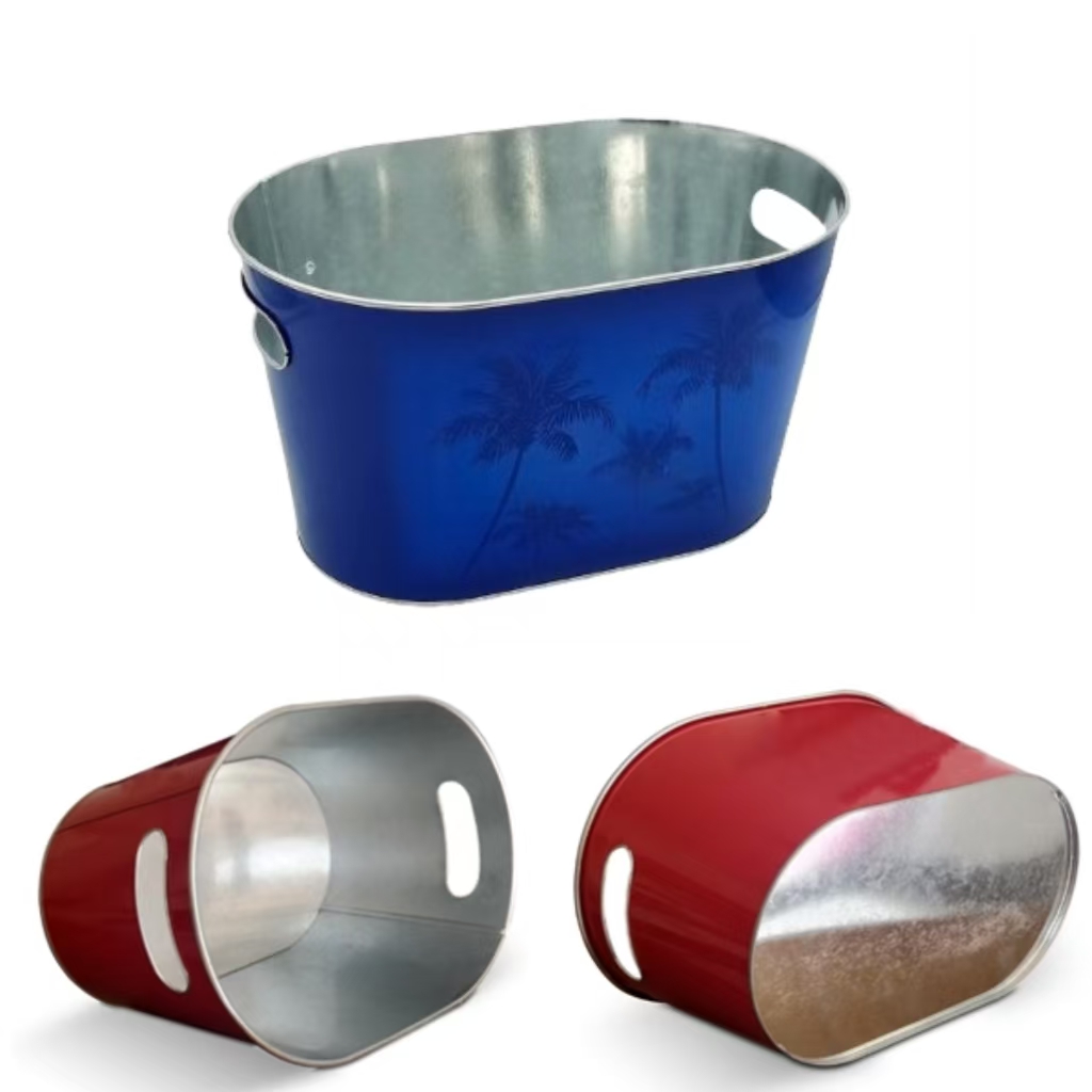 10 Qt Iron Double Handles Beer Ice Bucket 1