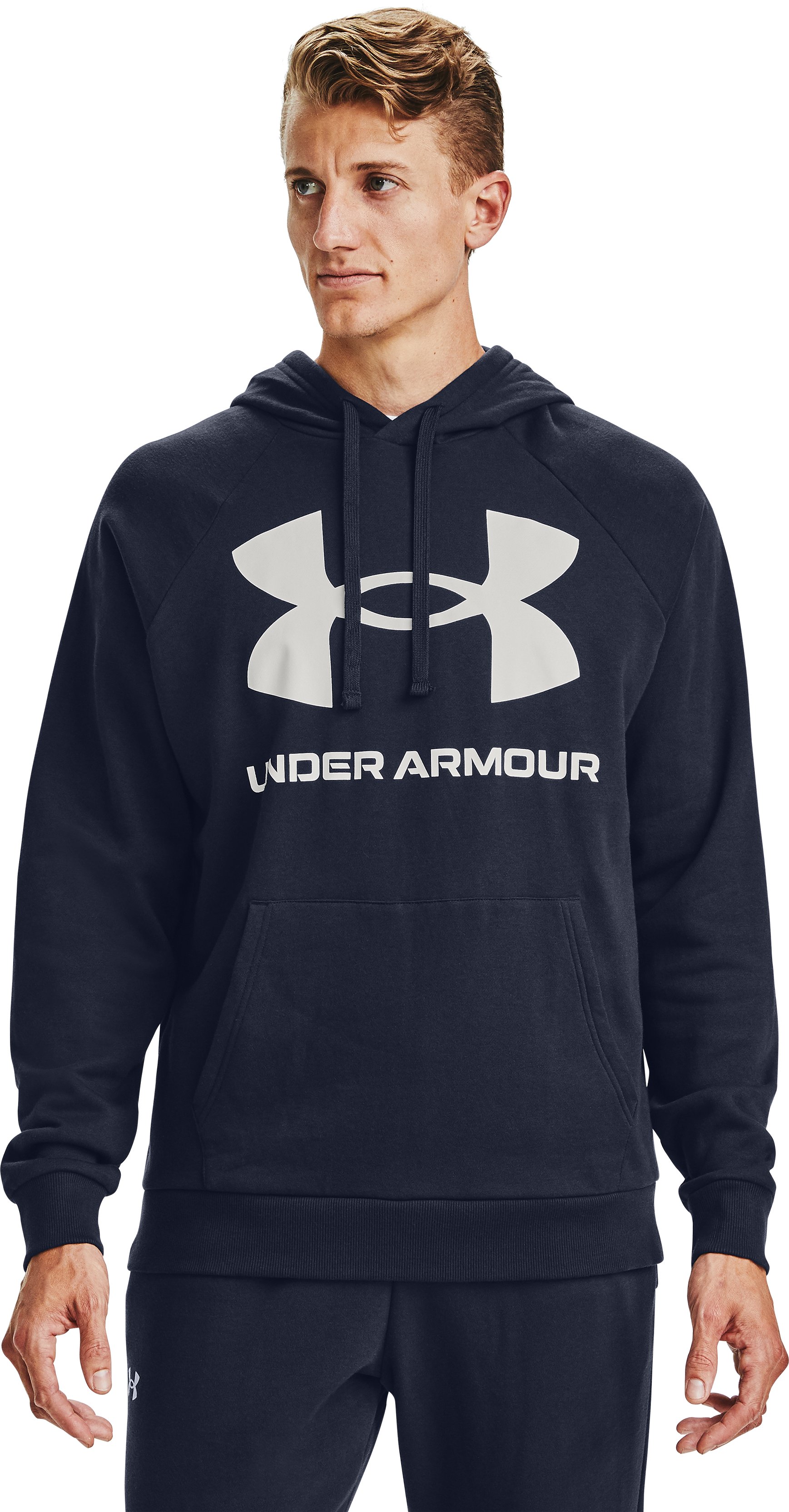 UA Rival Fleece Big Logo Men's Hoodie, custom hoodie or sweatshirt with logo imprint 4