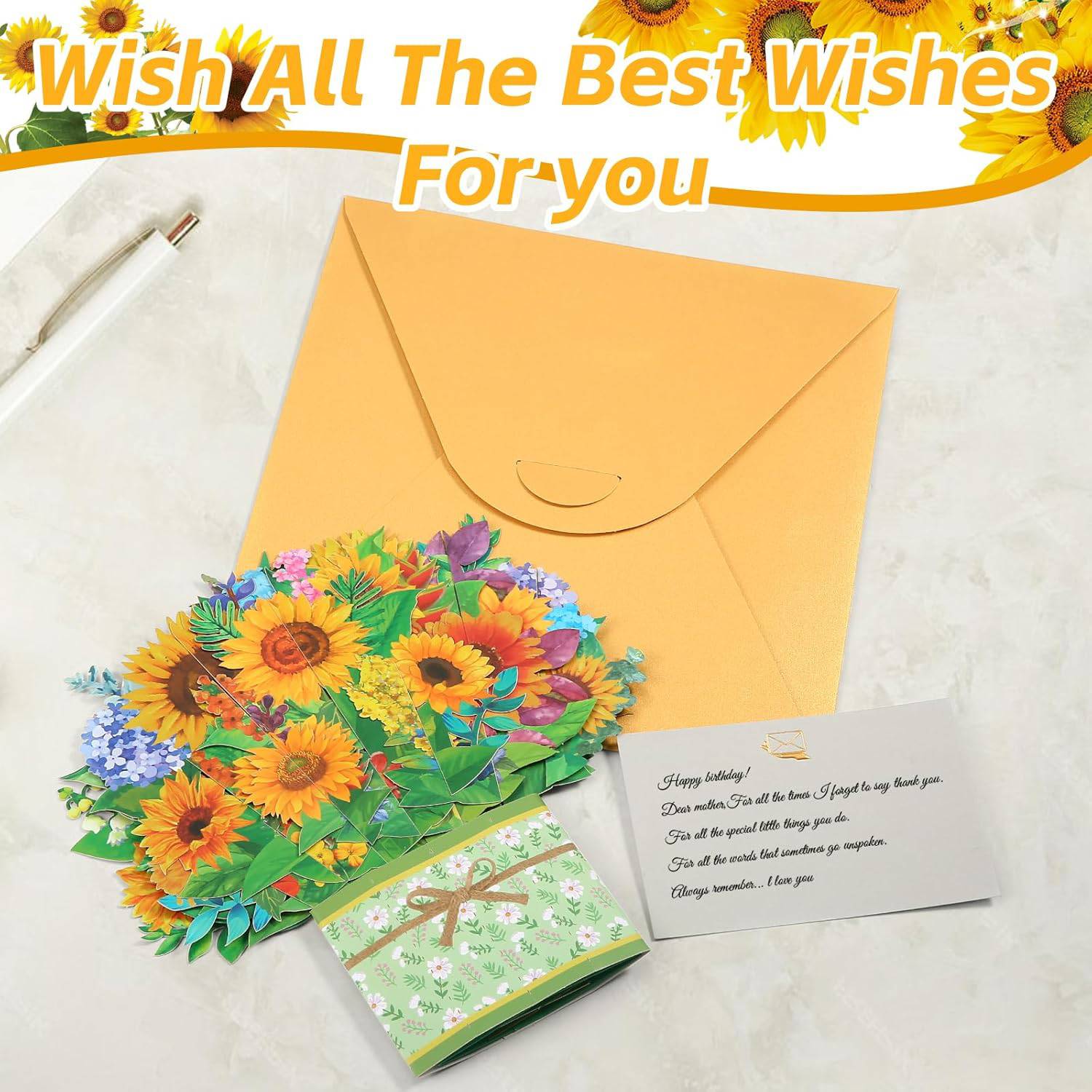 3D Bouquet Creative Greeting Card 6