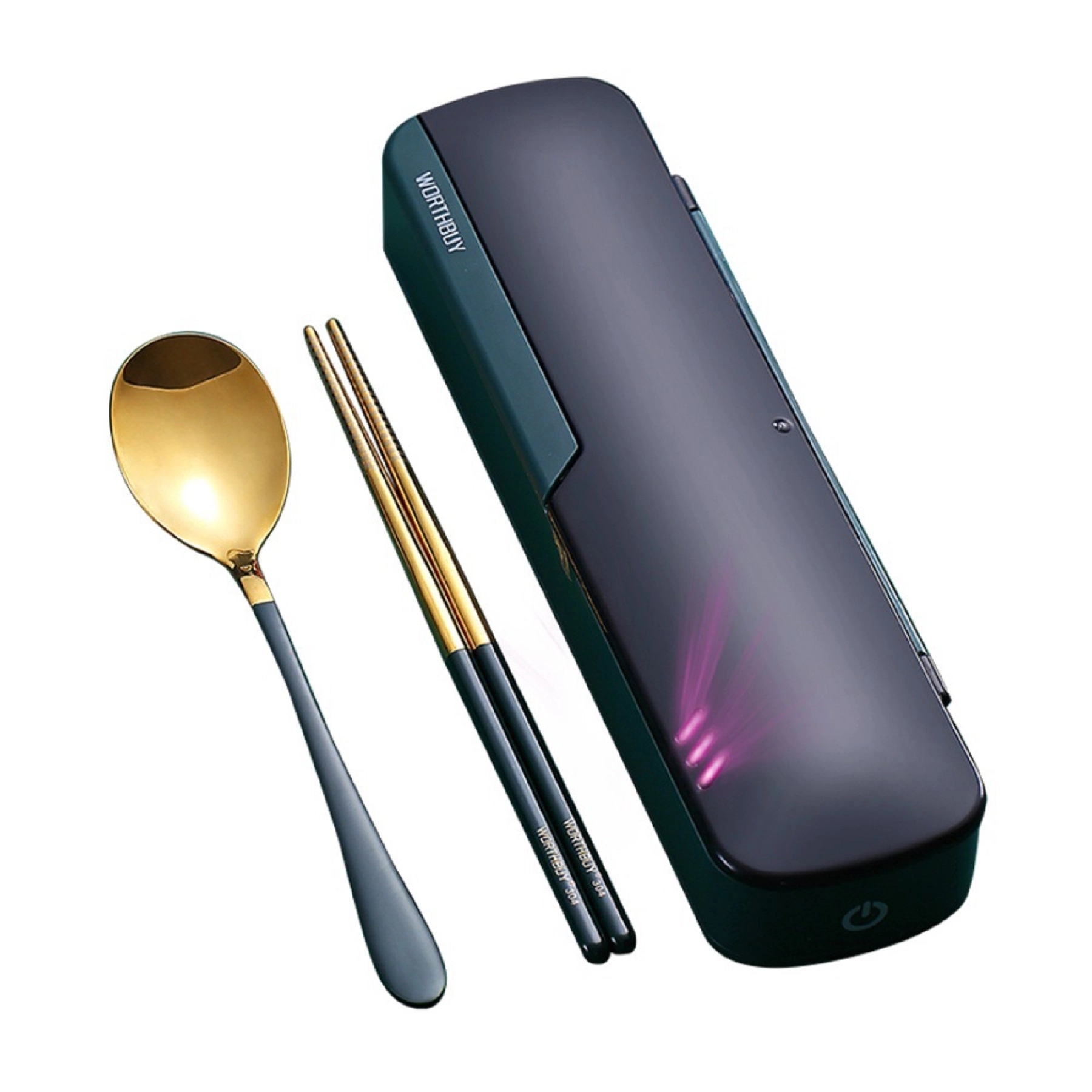 Disinfection Tableware Storage Box with Spoon and Chopsticks, promotional household item with logo imprint 5
