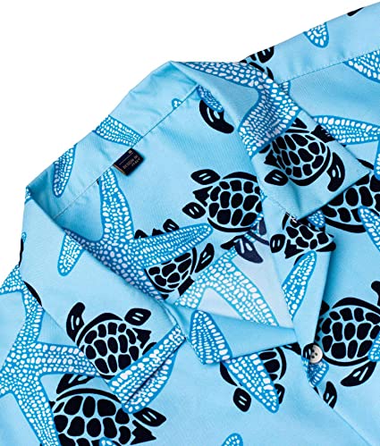 100% Polyester Regular Fit Short Sleeve Casual Hawaiian Shirt for Men 4