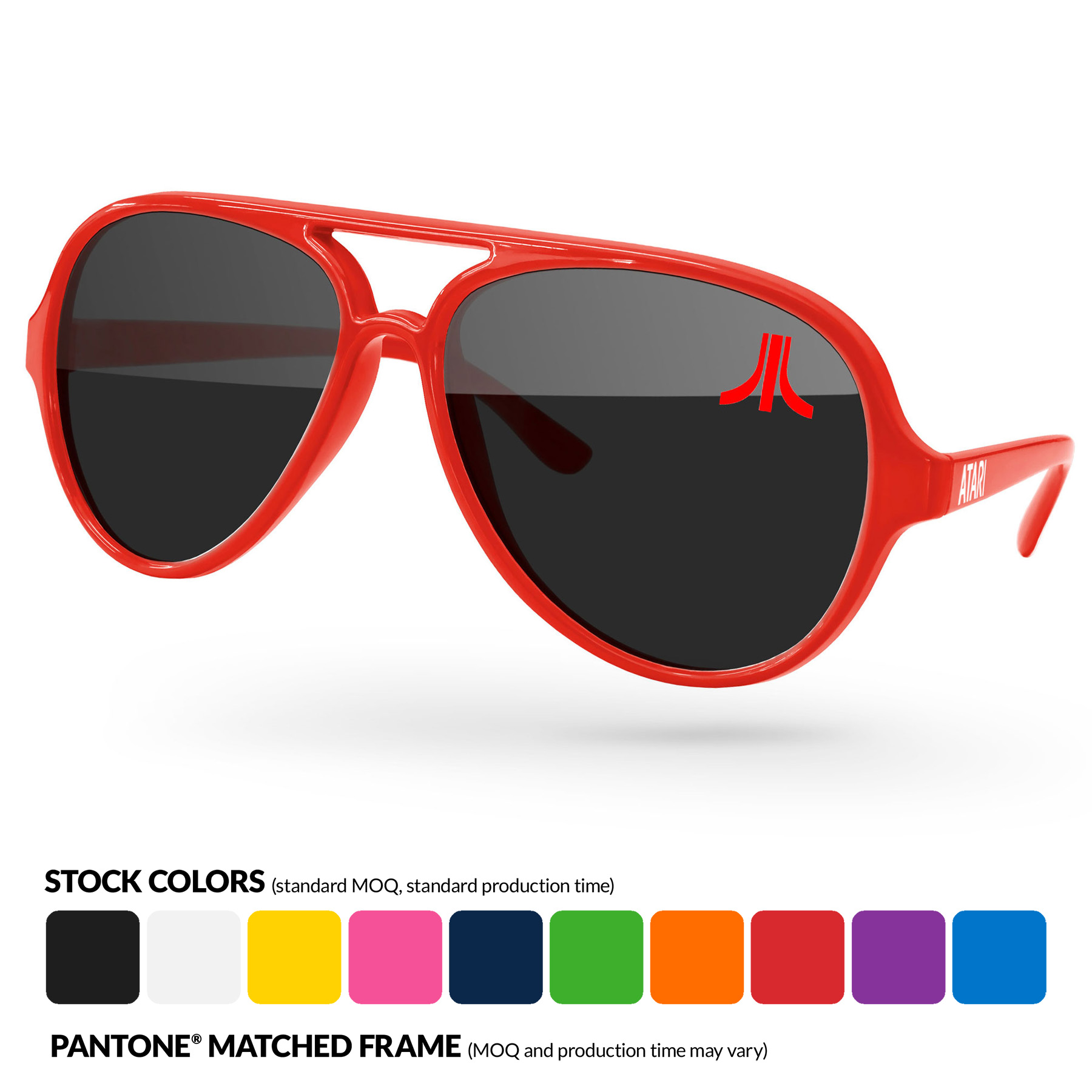 Aviator Sport Sunglasses w/ Corner Lens and Arm Imprints 4