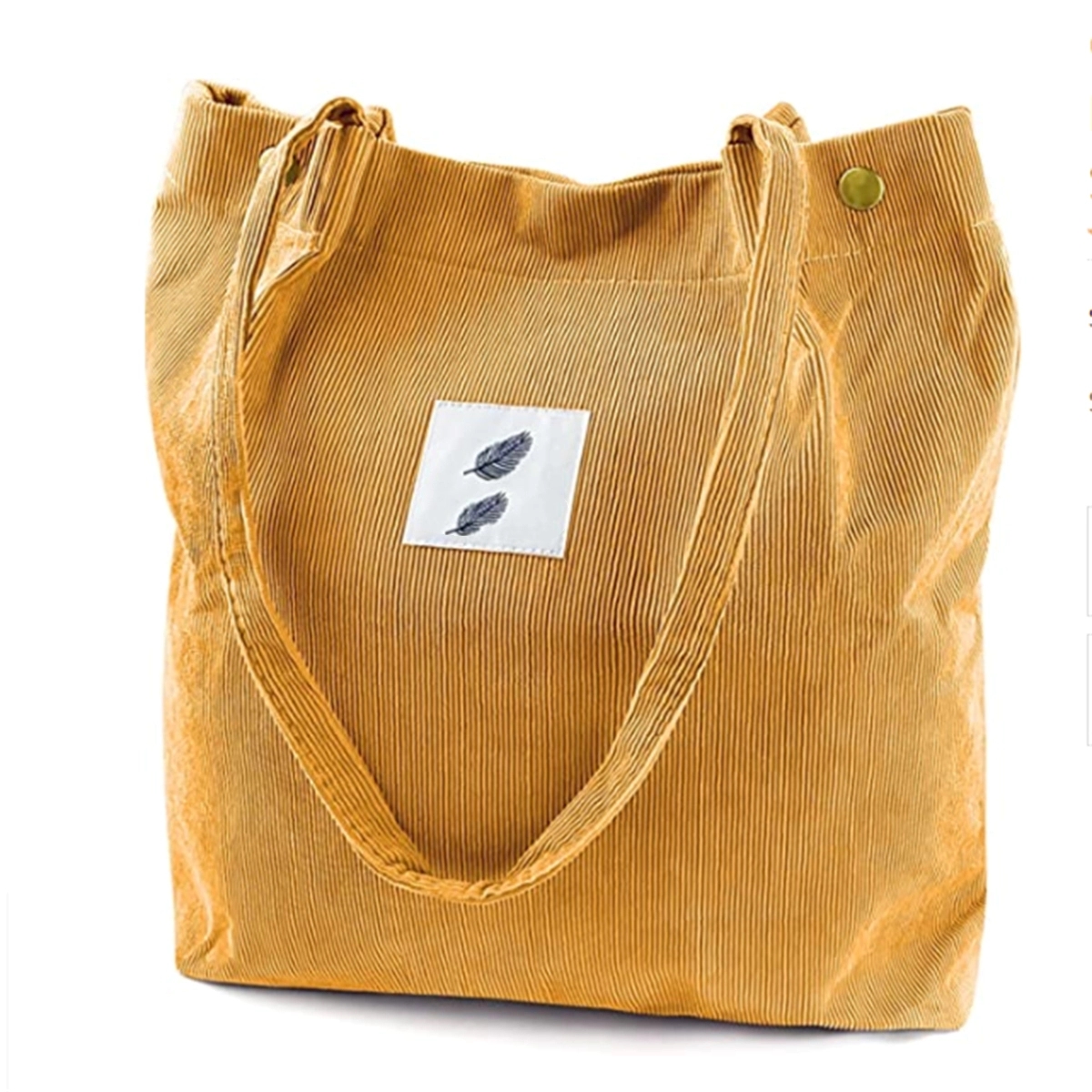Corduroy Tote Bag For Women, custom tote bag with logo imprint 2