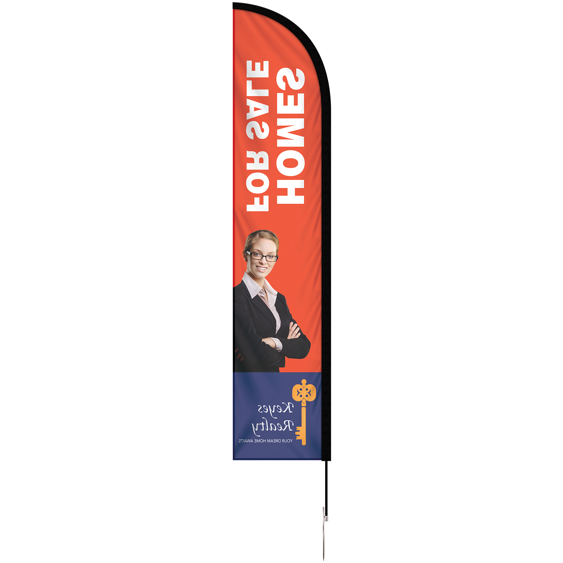 10' Single Reverse Portable Half Drop Banner w/Hardware Set 8