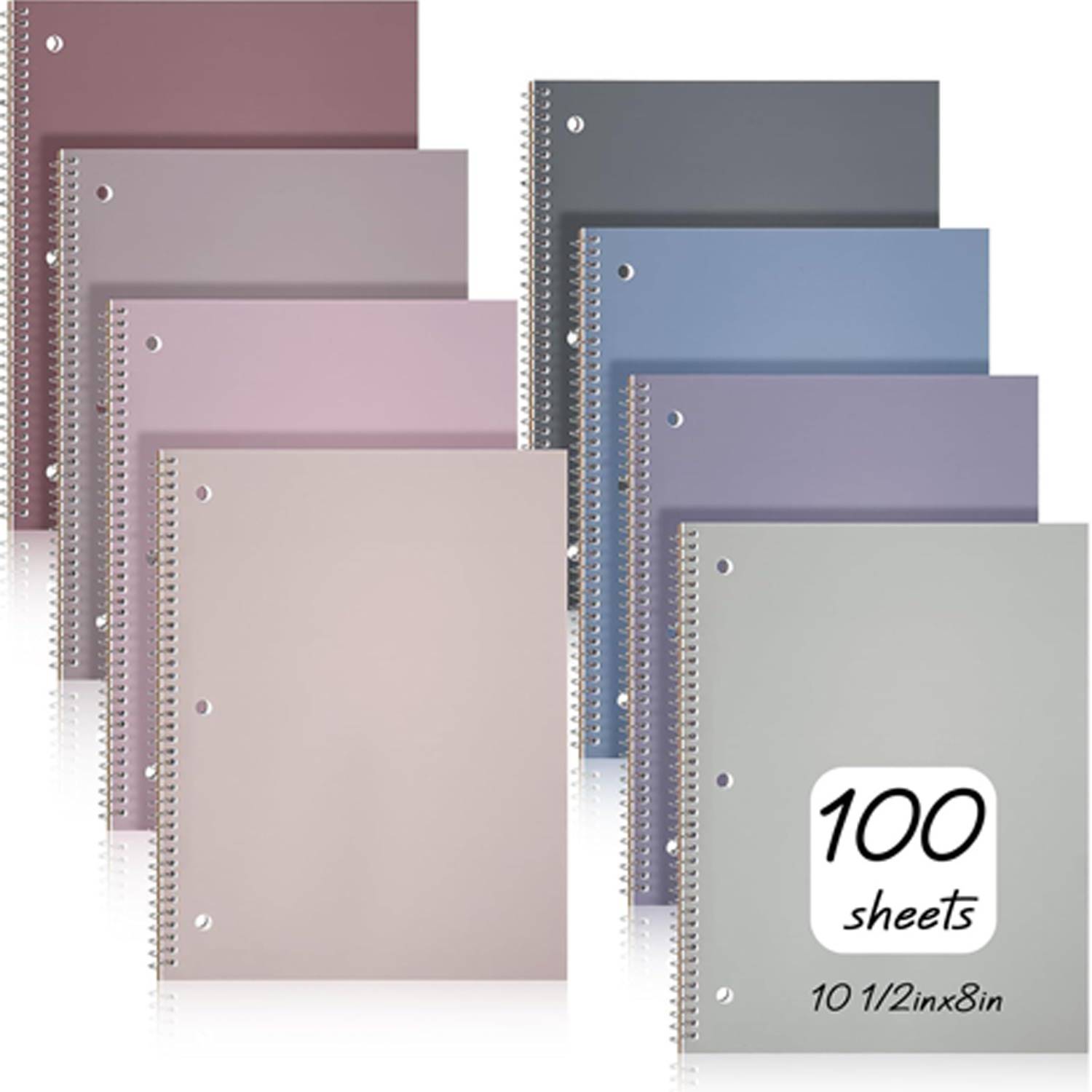 8Pcs Tearable Spiral Notebook Set 10