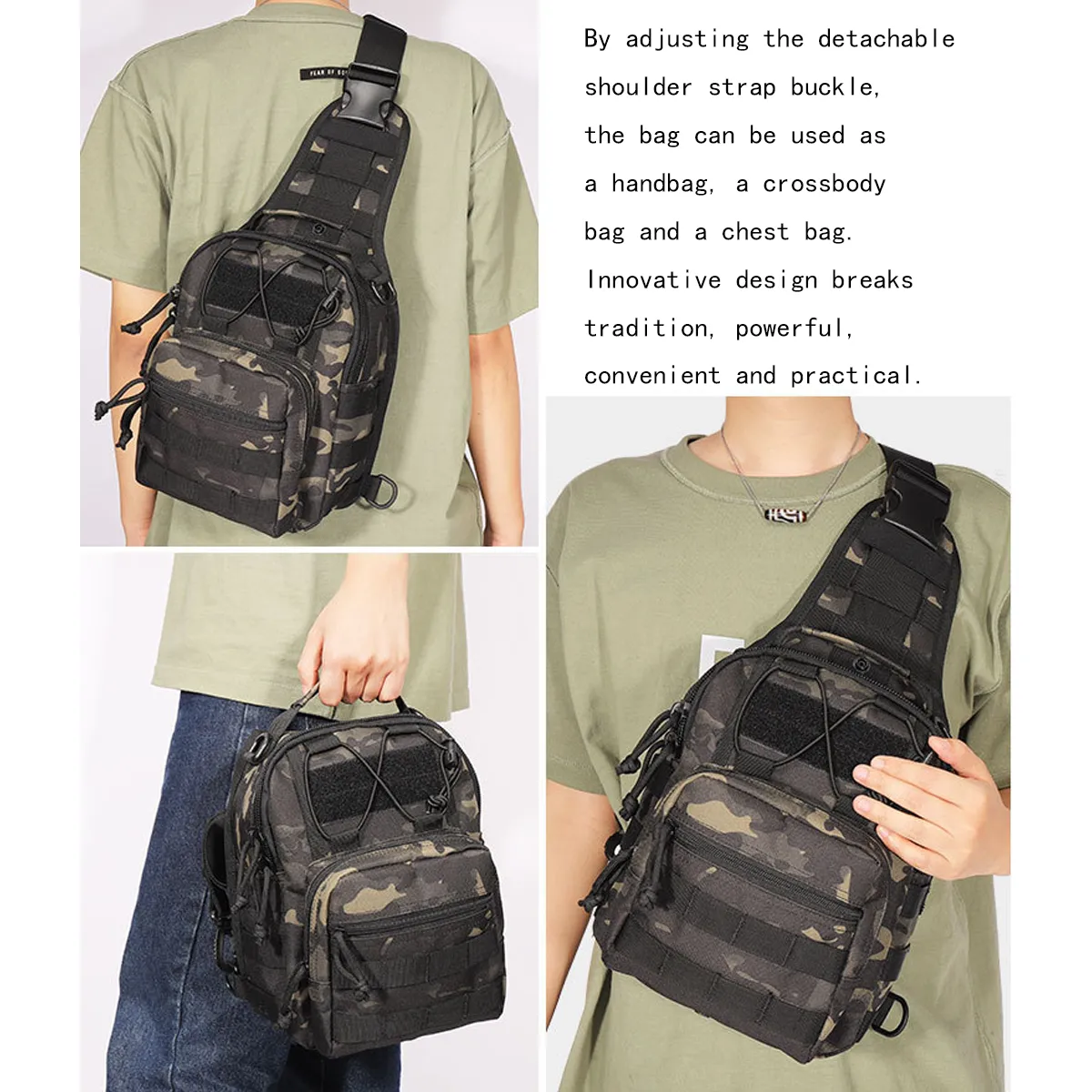 Compact Sling Shoulder Bag for Range Travel Hiking Sports 6