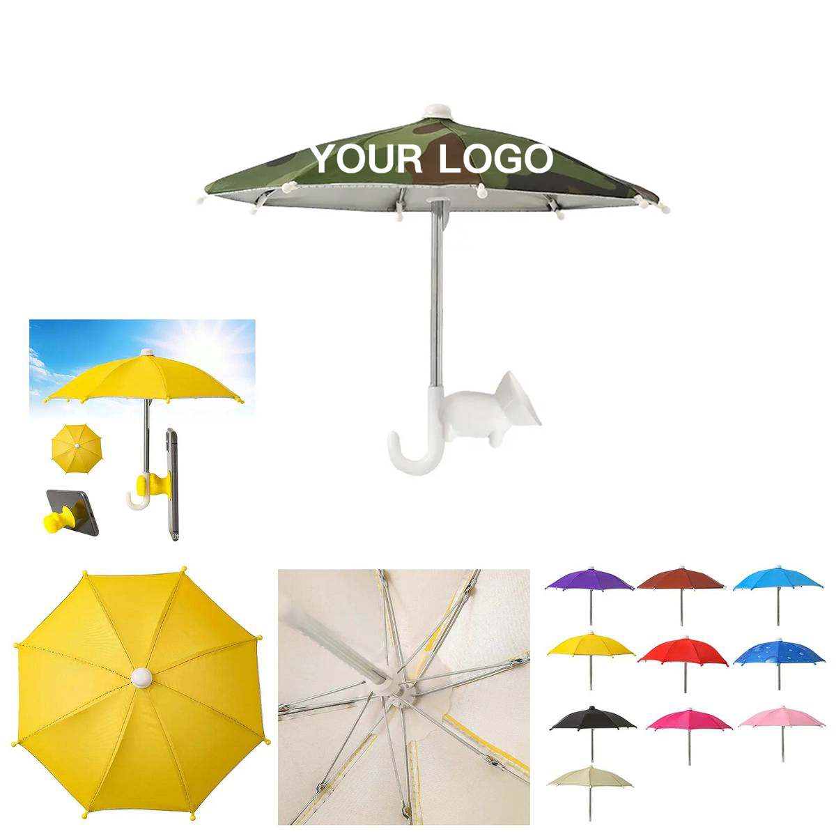 UV Phone Umbrella With Suction Cup Holder 3
