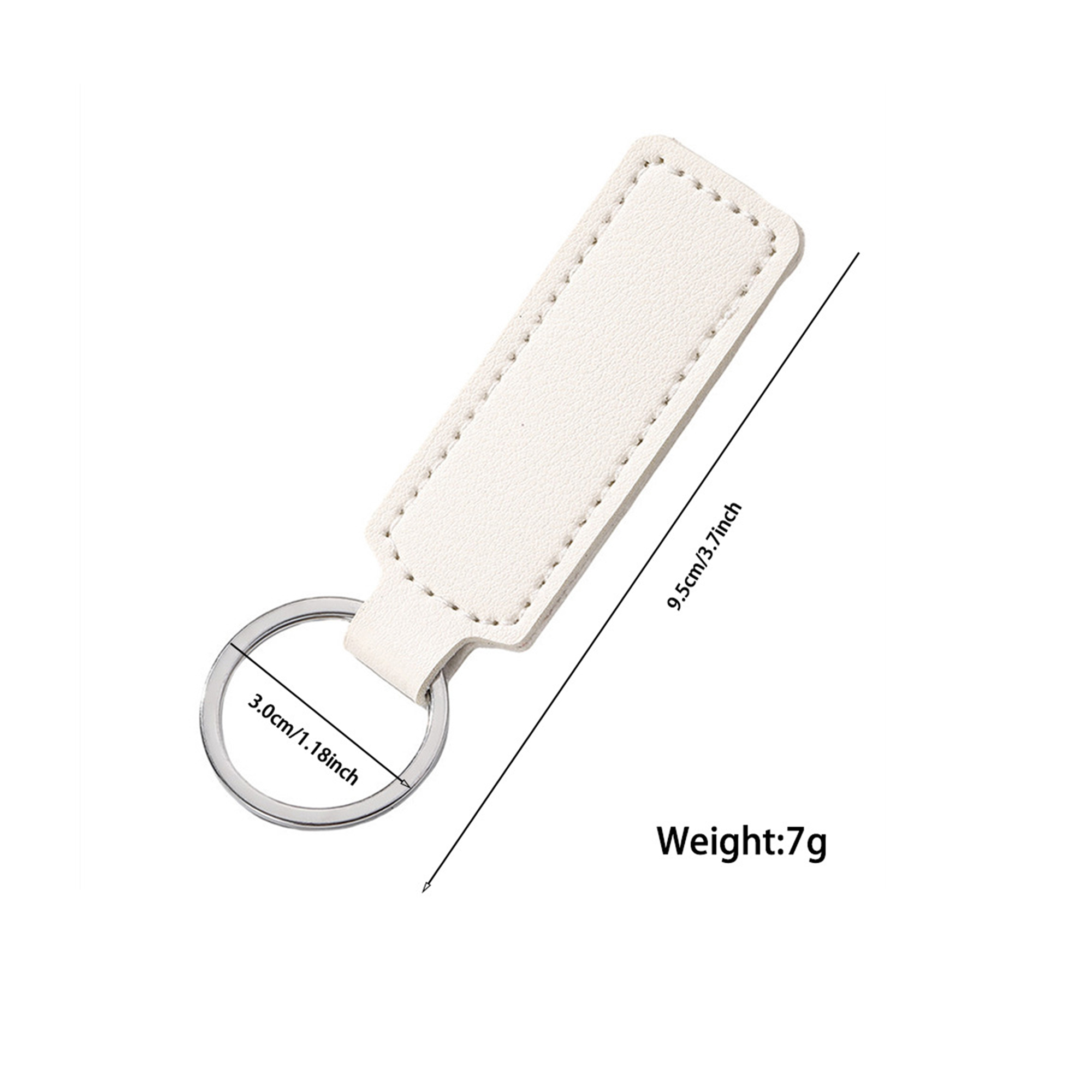 MOQ:50pcs PU Leather Keychain 2