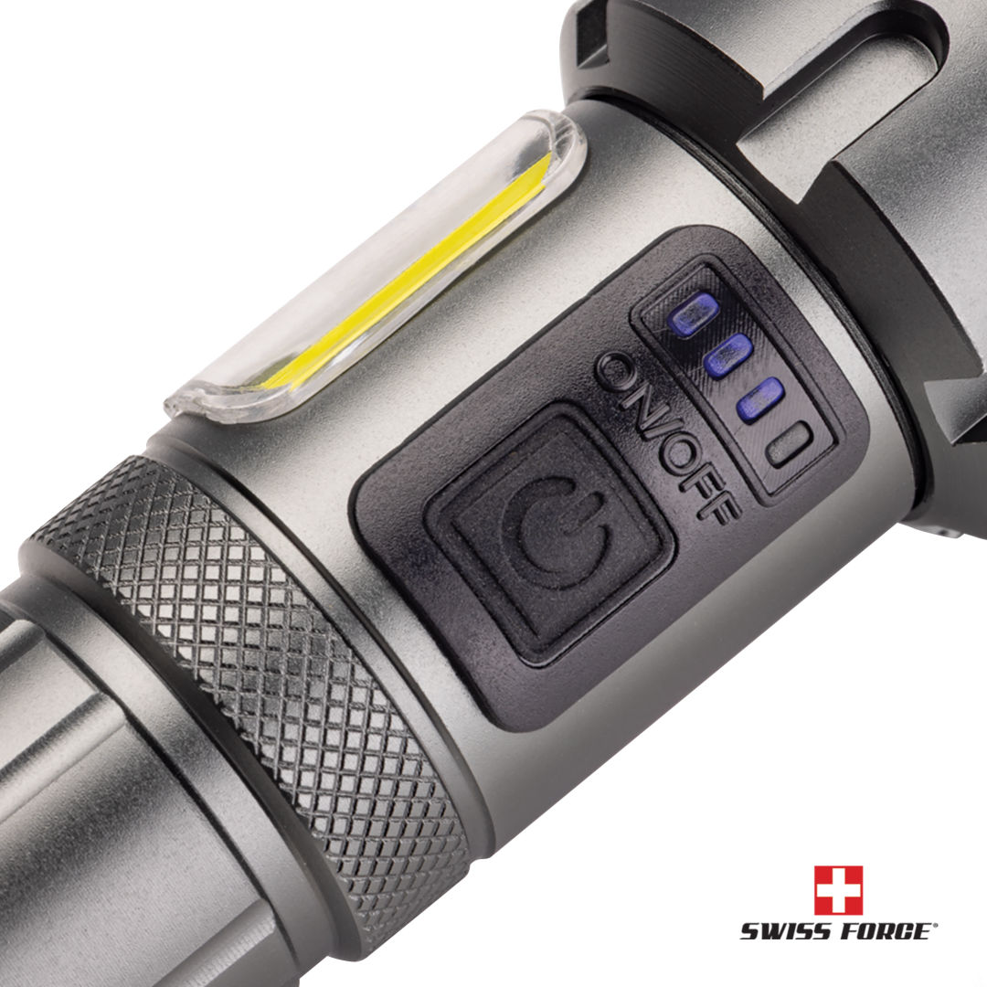Swiss Force® Rimac Aluminum Rechargeable Flashlight 7