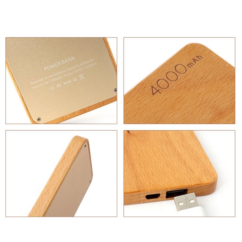 Rectangle Wooden Power Bank 1