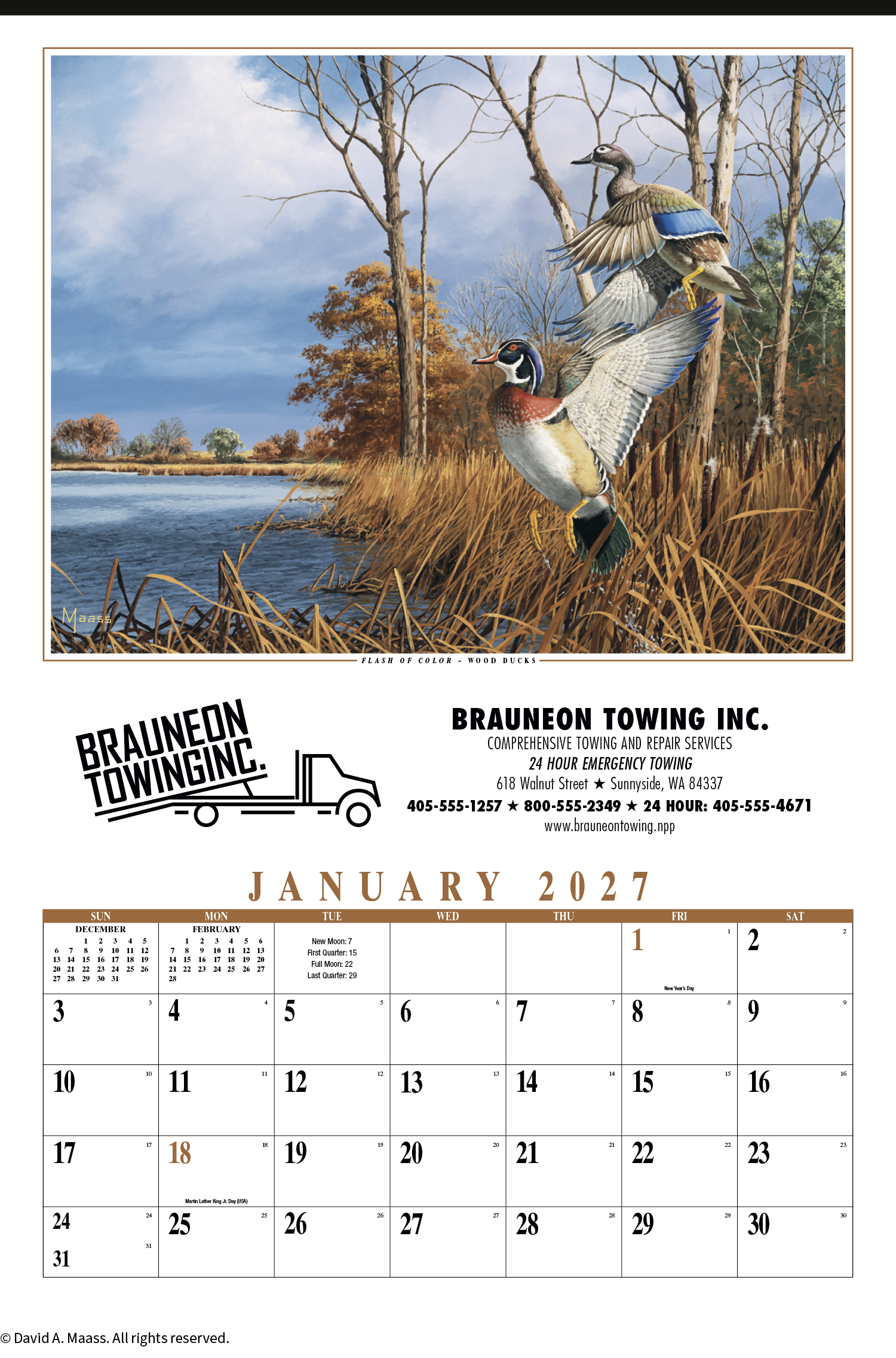 HotLine® Products Maass Wildfowl® Executive Calendar 27
