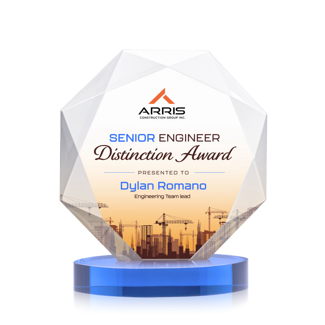 Kitchener VividPrint™ Award on Alberton Base - Sky Blue 6