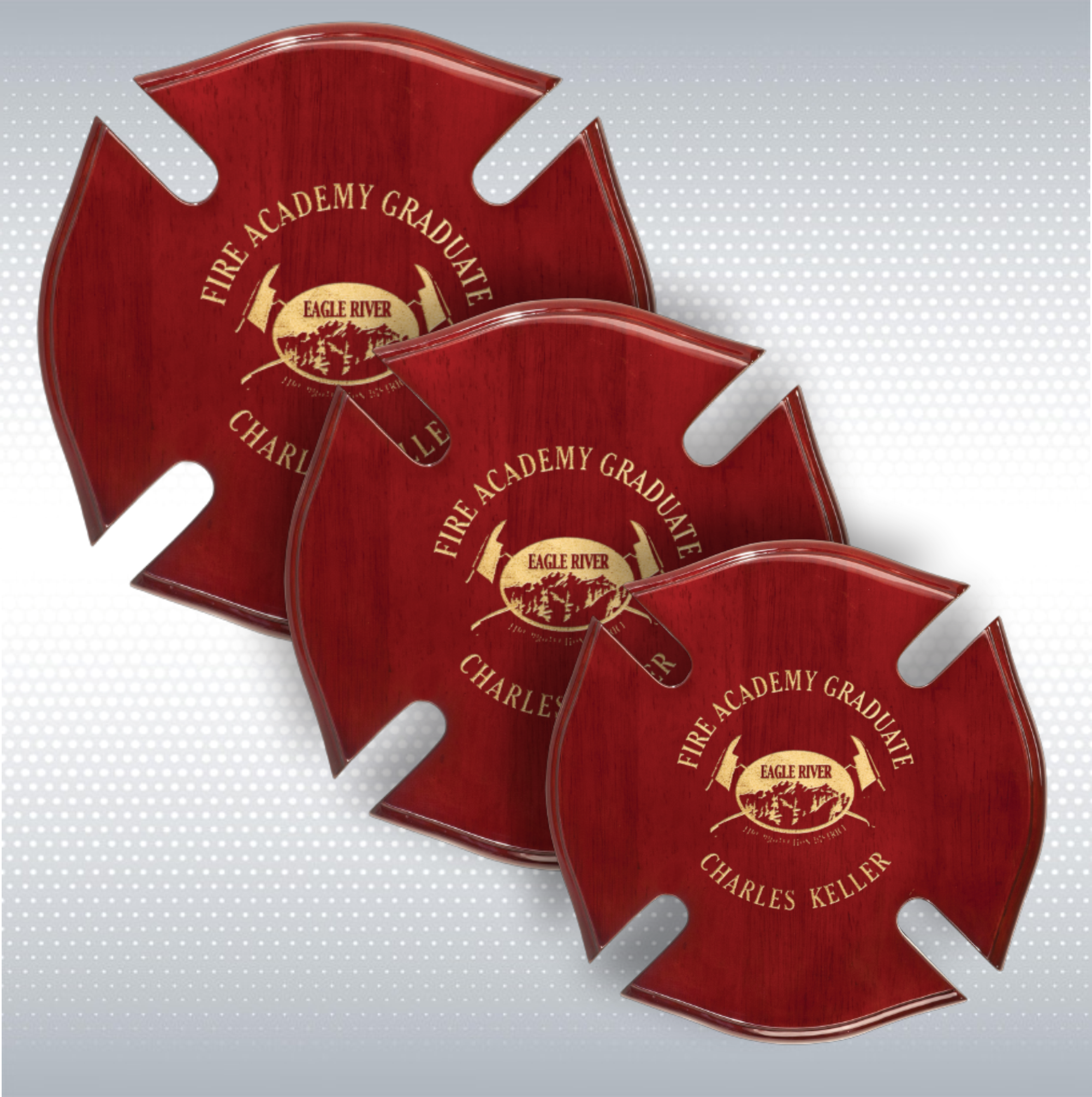 Rosewood Piano Finish Maltese Cross Plaque (10" x 10") 3